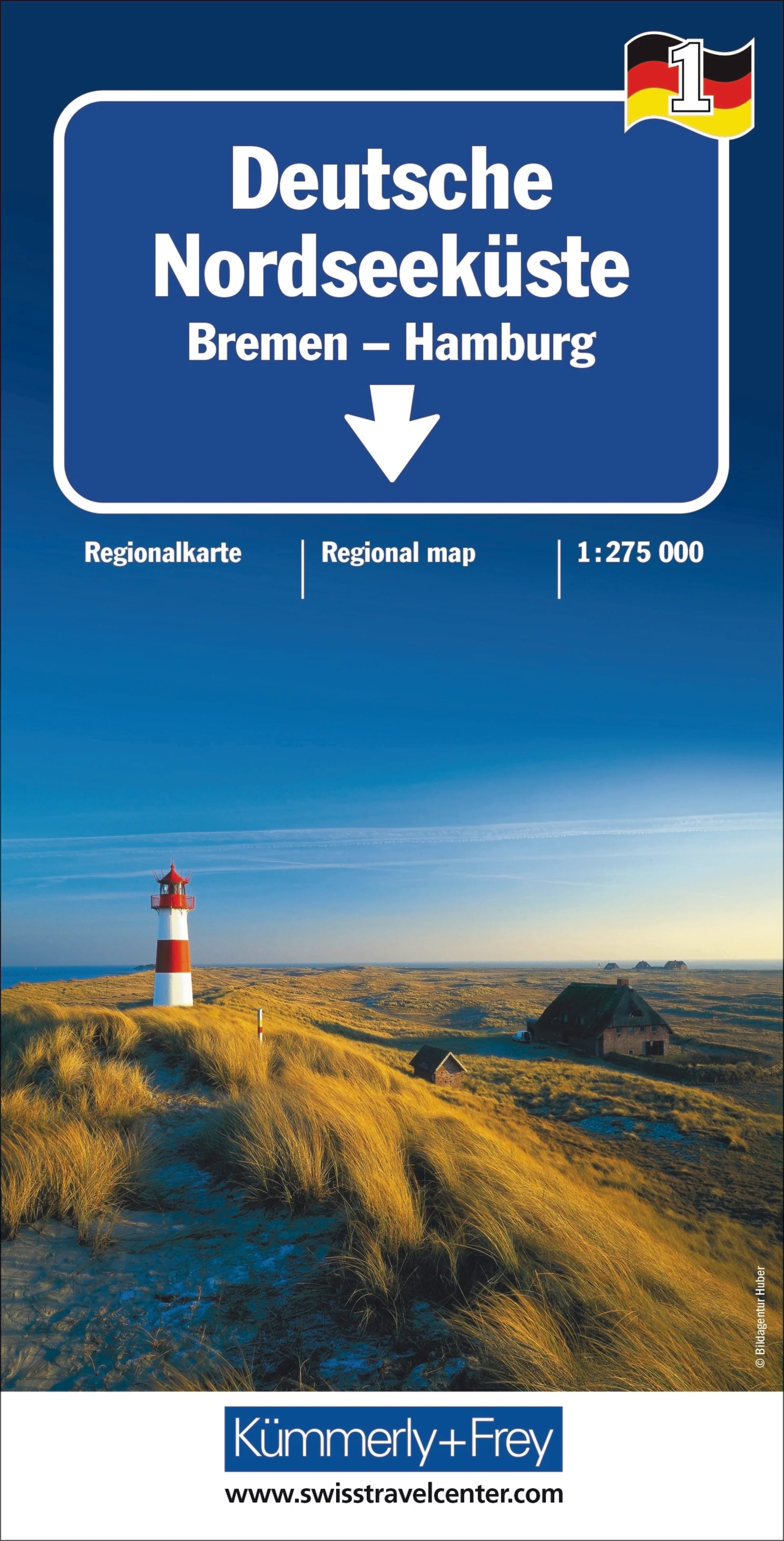 Deutsche Nordseeküste - Bremen, Hamburg Nr.1. - 1:275'000