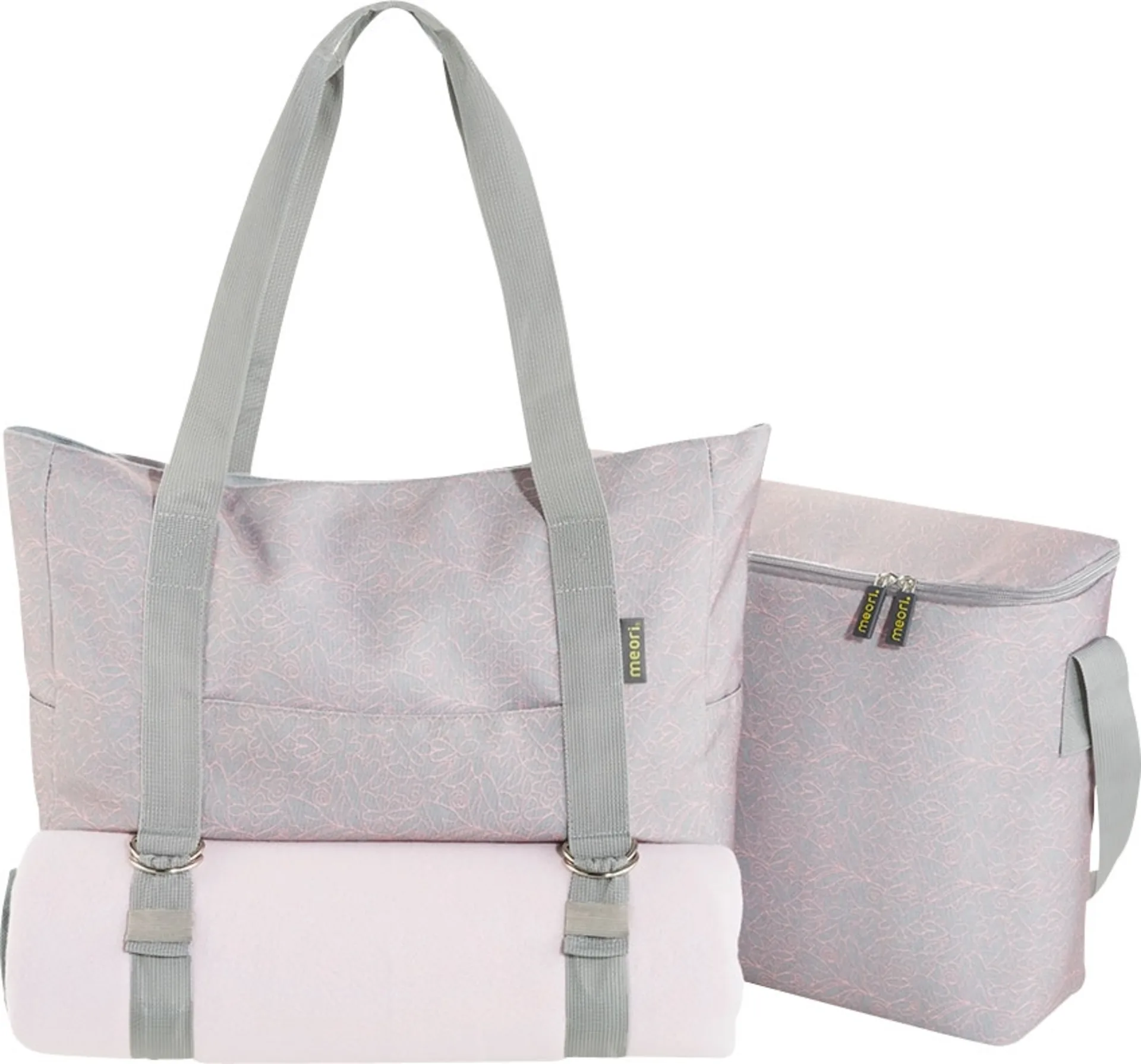 Meori Multiset 3in1 Tasche, Picknickdecke & Kühltasche grau