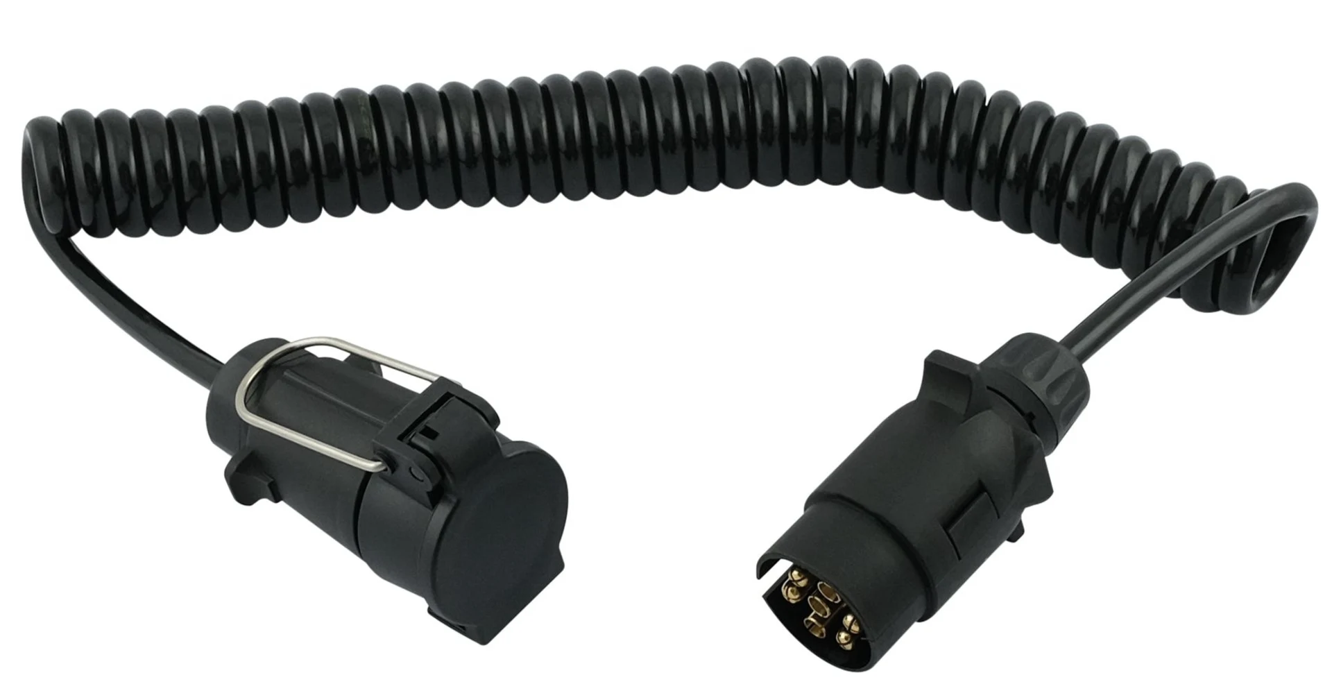Spiralkabel-Verlängerung 3.5 m mit 7-pol Stecker + Dose