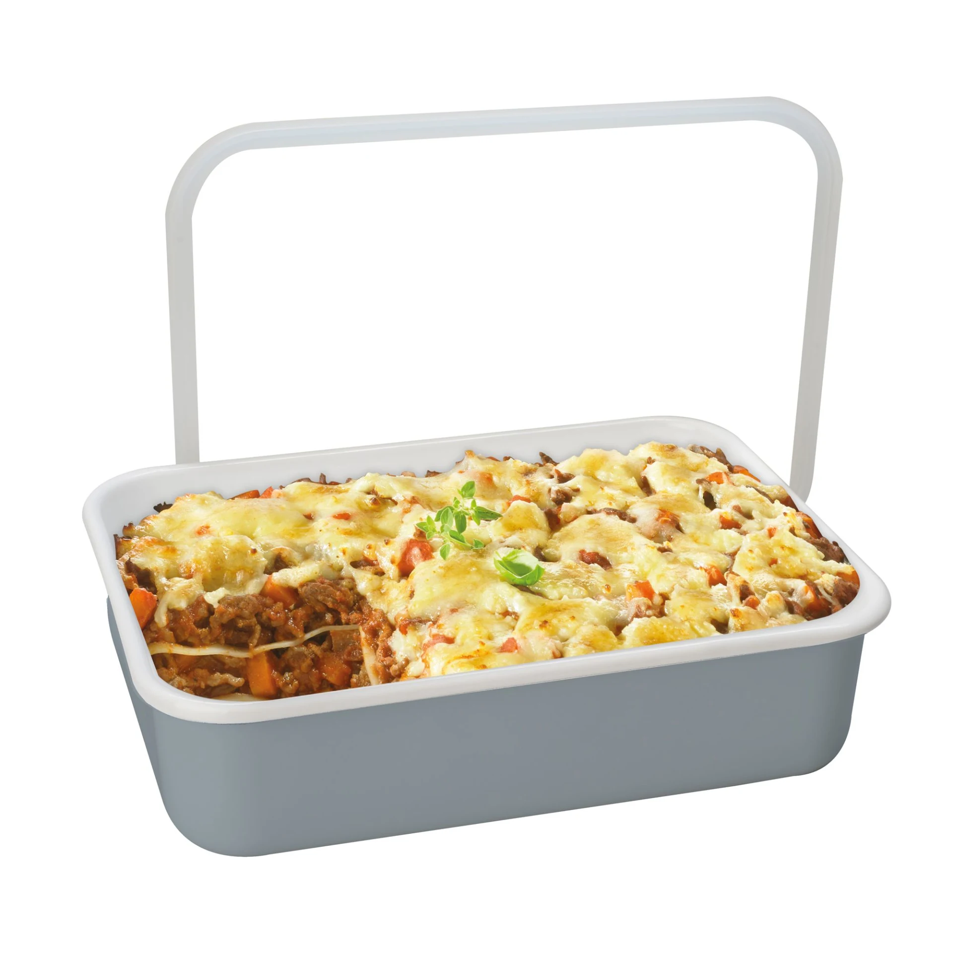 HoneyWare Emaille Frischhaltedose L 1,35 Liter licht grau