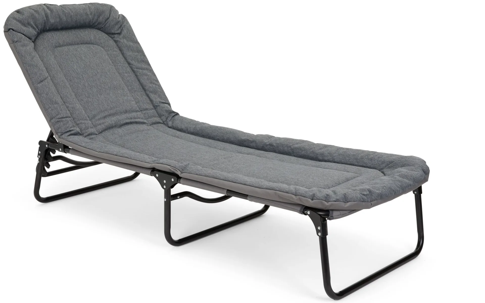 Chaise longue à trois pieds Berger, rembourrée, gris chiné Chaise longue à trois pieds Berger, rembourrée, gris chiné