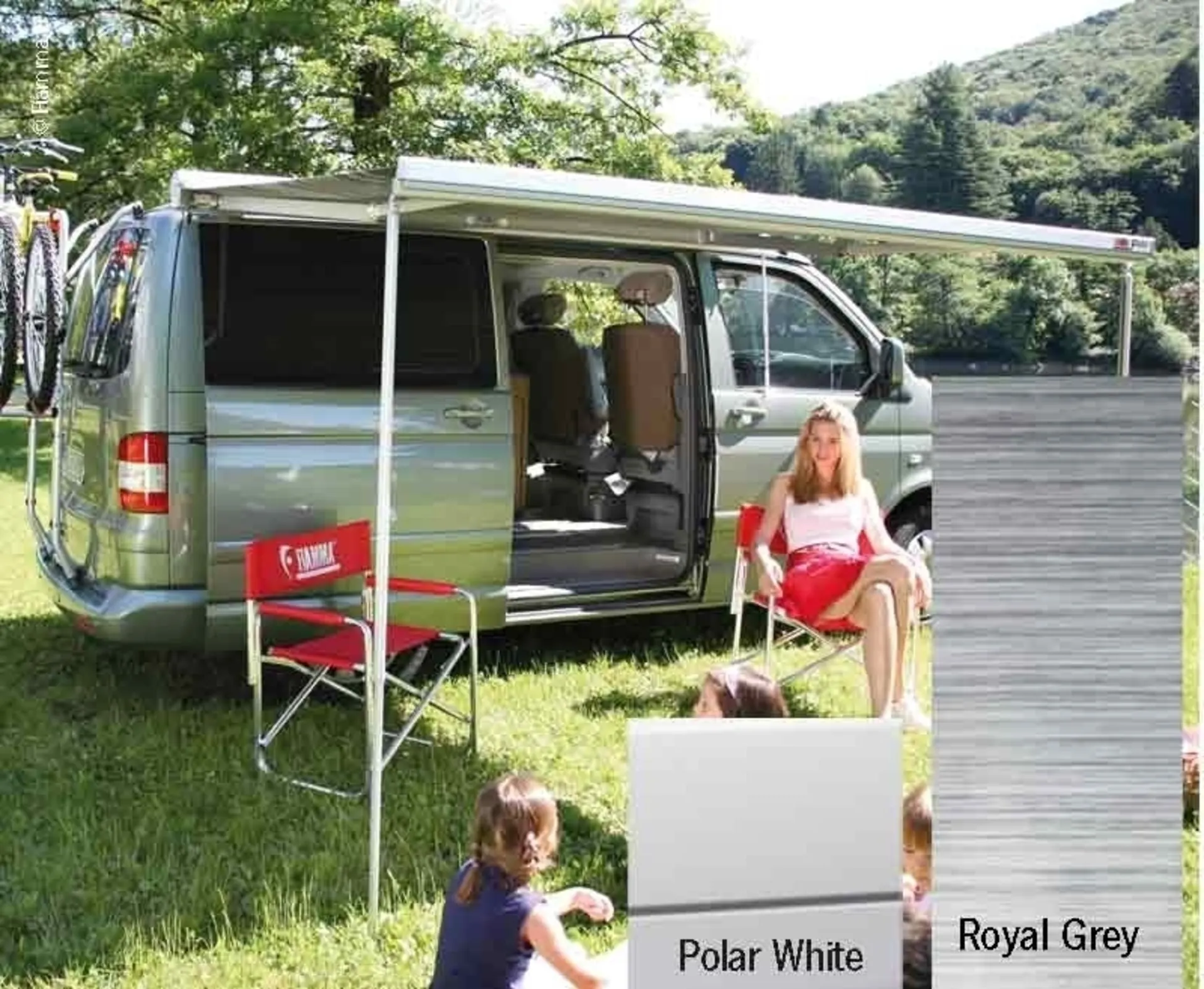 Fiamma F45s 260 Store pour VW T5/T6 California Royal Grey / Polar White 260 cm