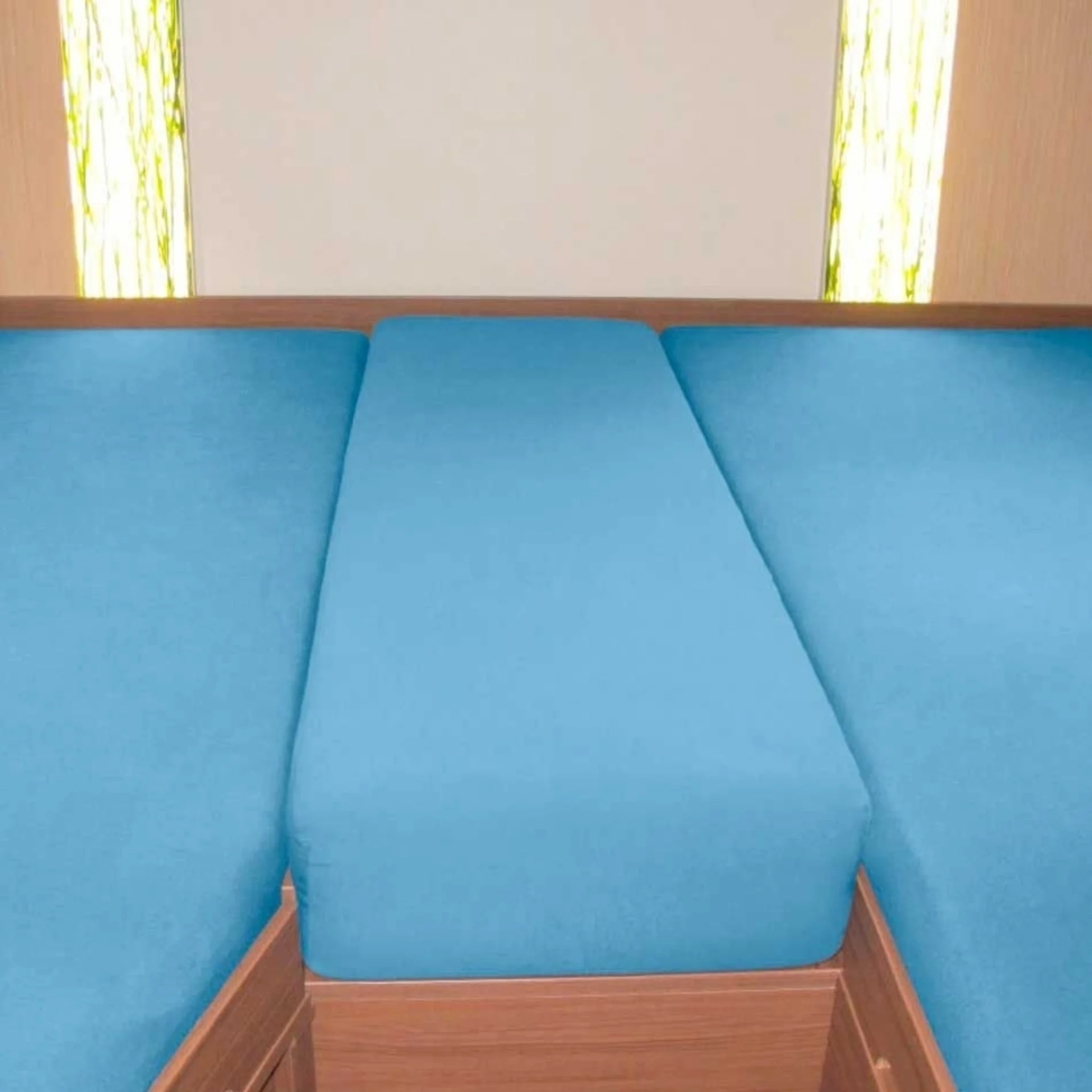 Spannbetttuch Set Heckbett 3-teilig Stahlblau