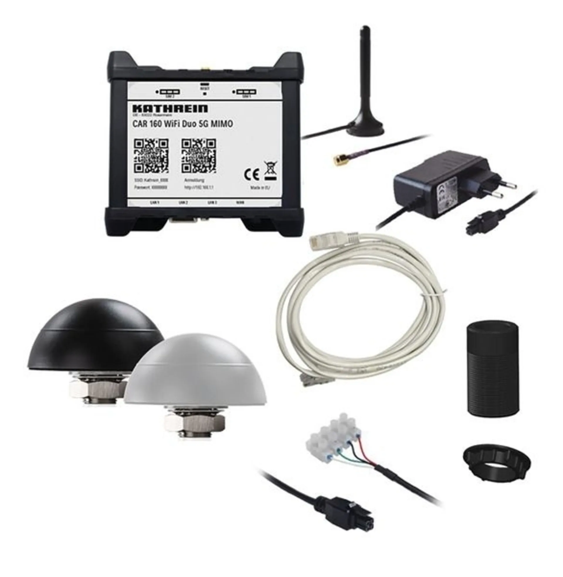 Kathrein CAR 160 WiFi Duo 5G MIMO Dual SIM WLAN Router Set weiß