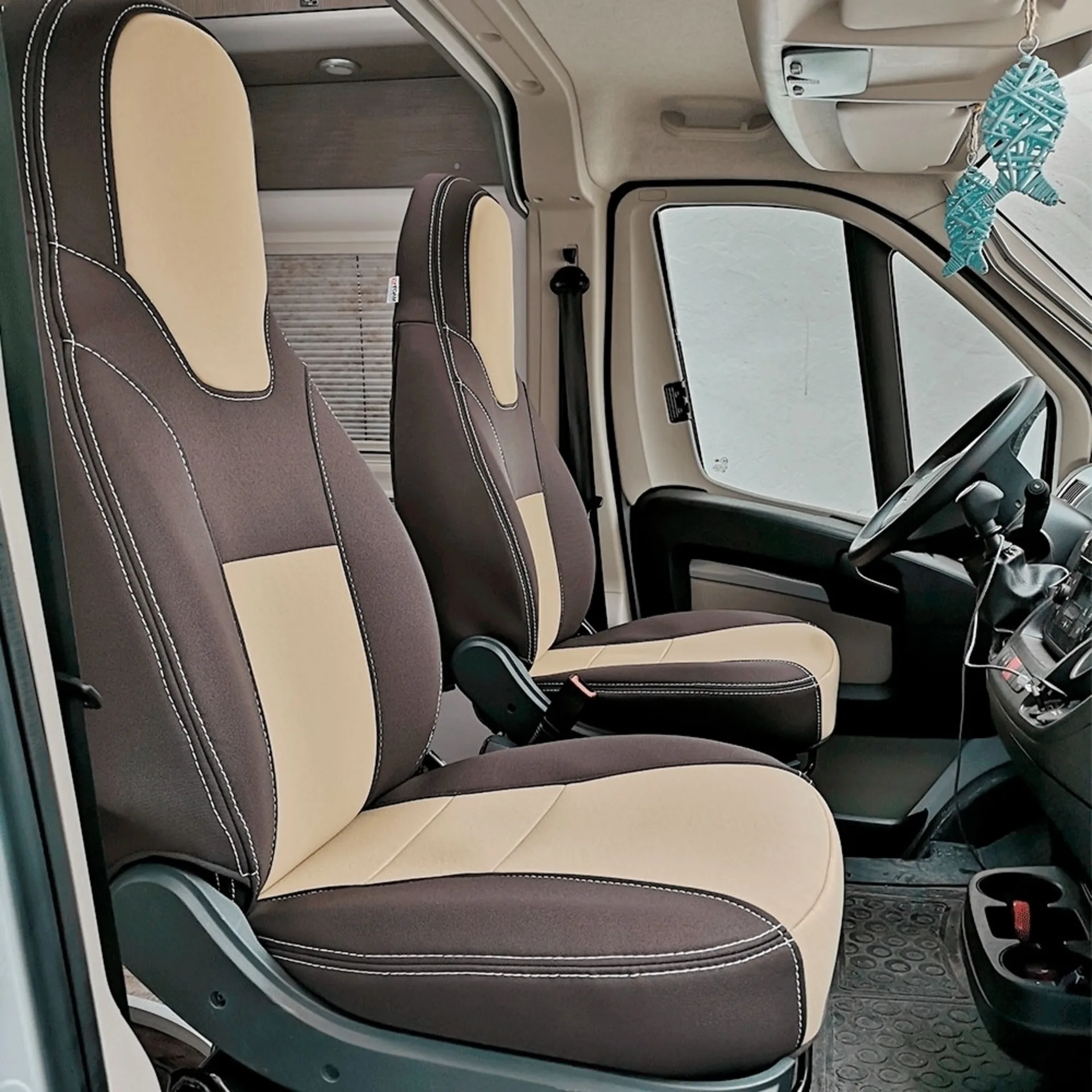 Housses de siège Montecarlo 2 pièces Fiat Ducato, Citroën Jumper, Peugeot Boxer année 2006 - 2020