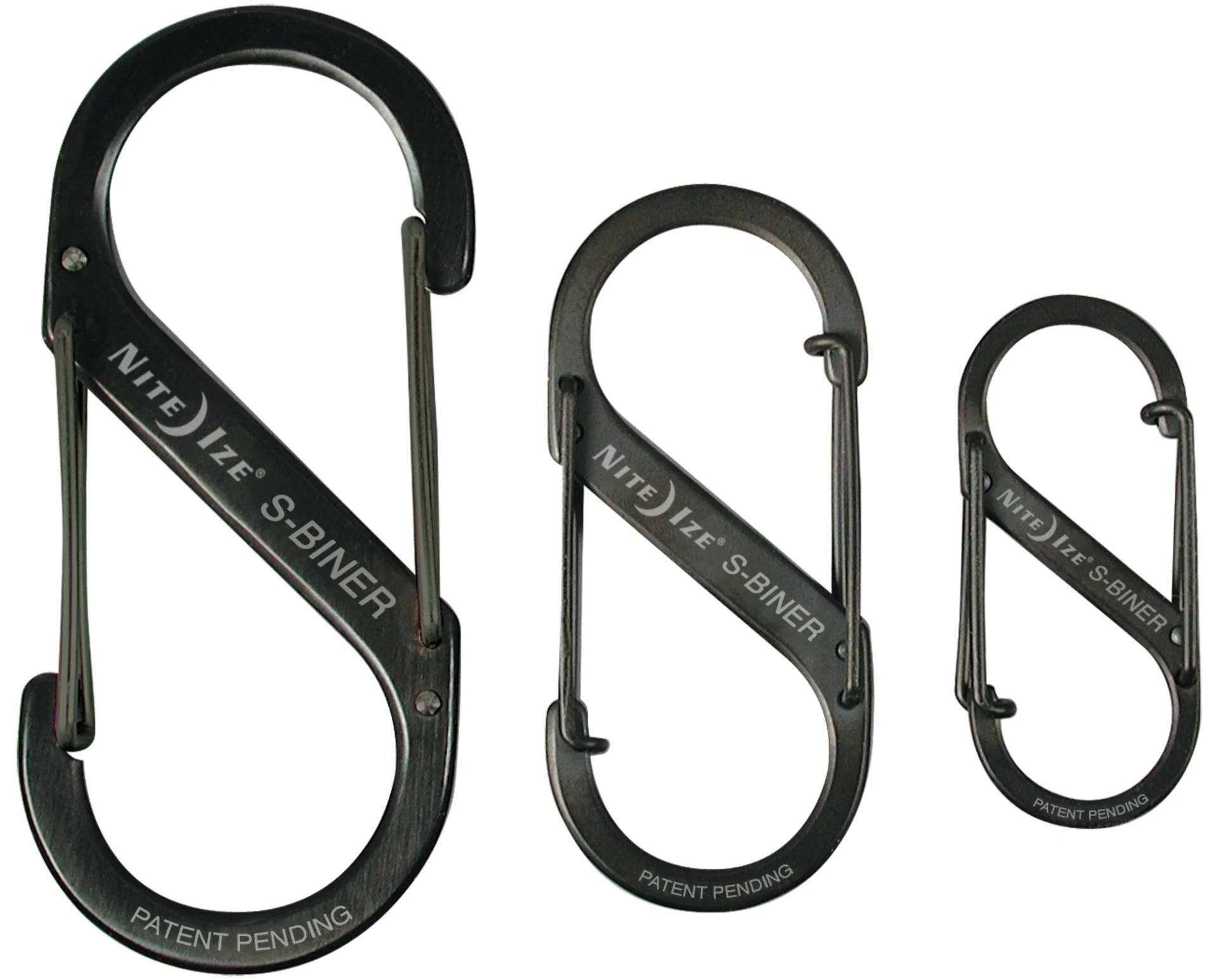 Nite Ize S-Biner Edelstahl Doppelkarabiner Schwarz