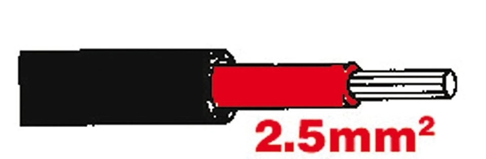 SGF Autolichtkabel, dopp. isol. 2.5/4.5 schwarz