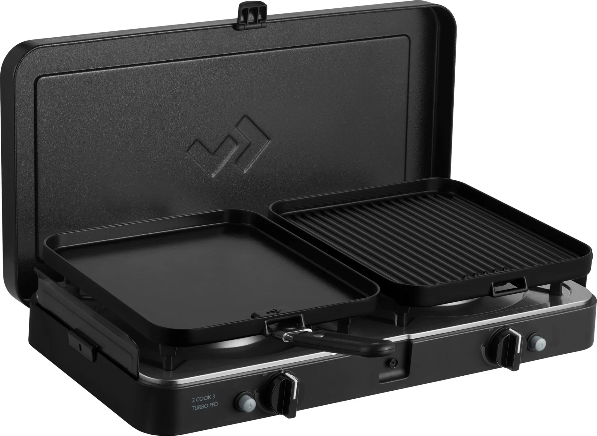 2-Cook 3 Turbo Deluxe,réchaud/barbecue 50mbar, 2 brûleurs, sécurité d'allumage 2-Cook 3 Turbo Deluxe,réchaud/barbecue 50mbar, 2 brûleurs, sécurité d'allumage