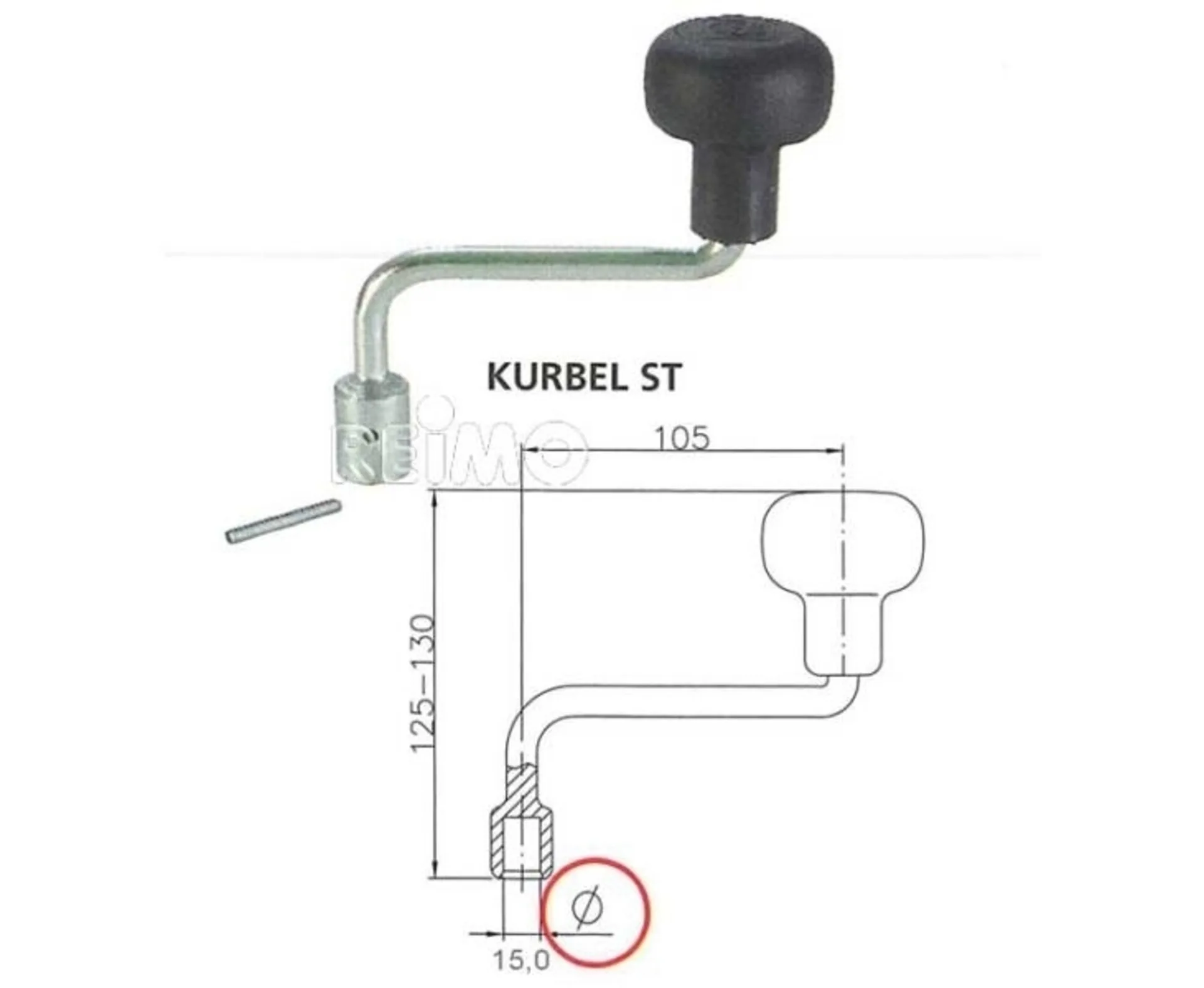 Kurbel f.Stützrad f.ST48 Kurbel f.Stützrad f.ST48
