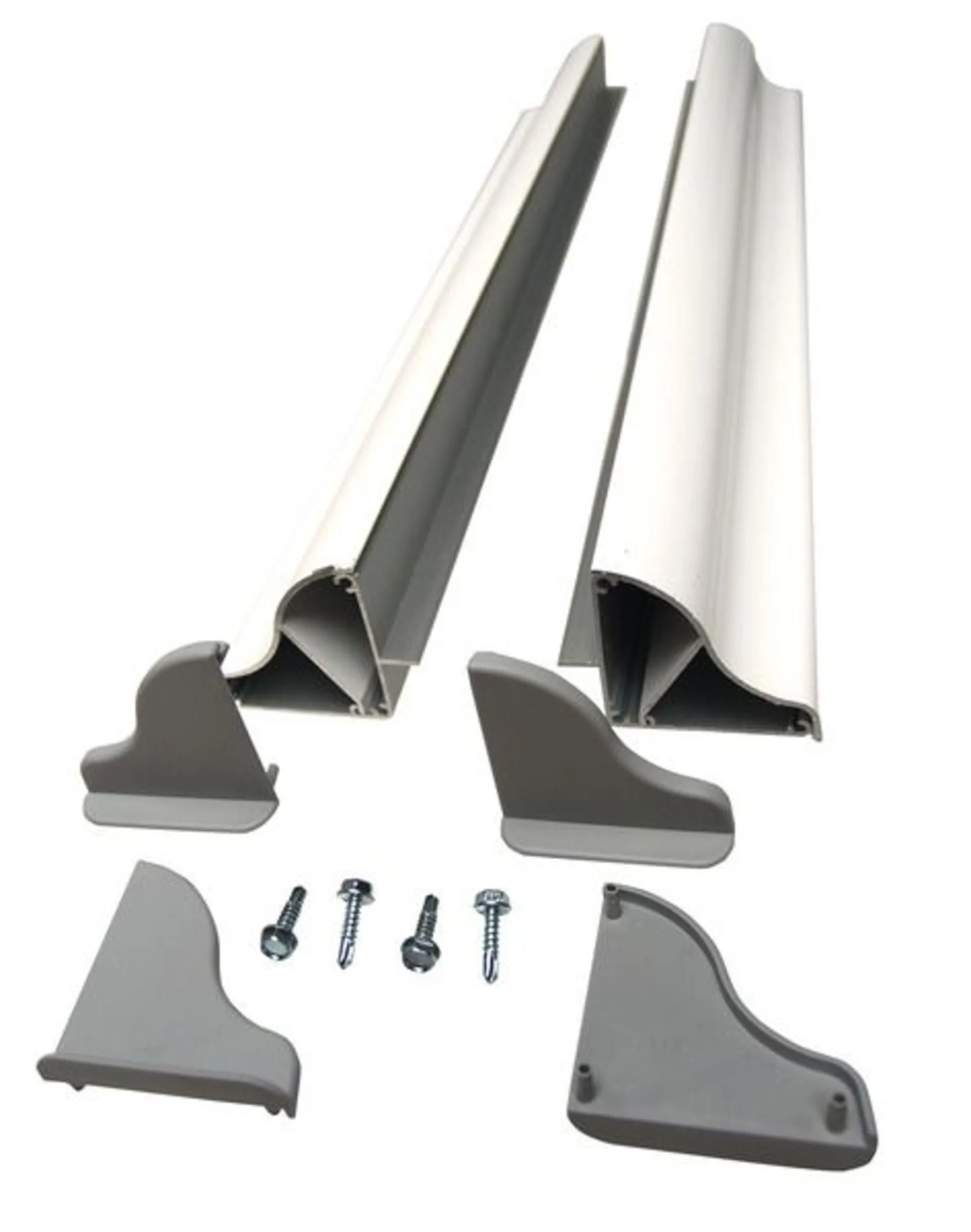 Aluminium Montagespoiler Set für Solar-Panel - Breite bis 550 mm - Weiss