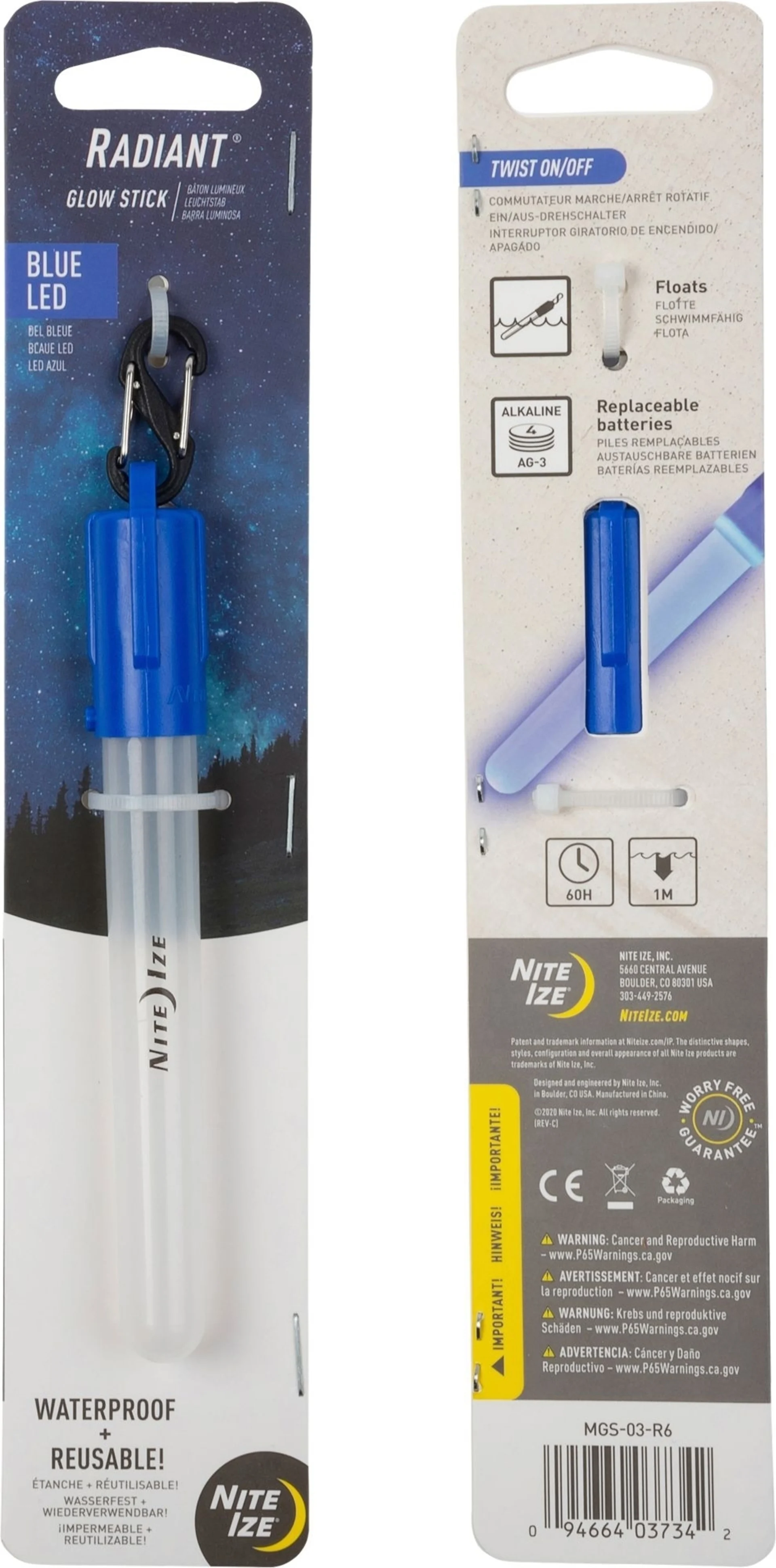 LED Mini Glowstick bâton lumineux bleu