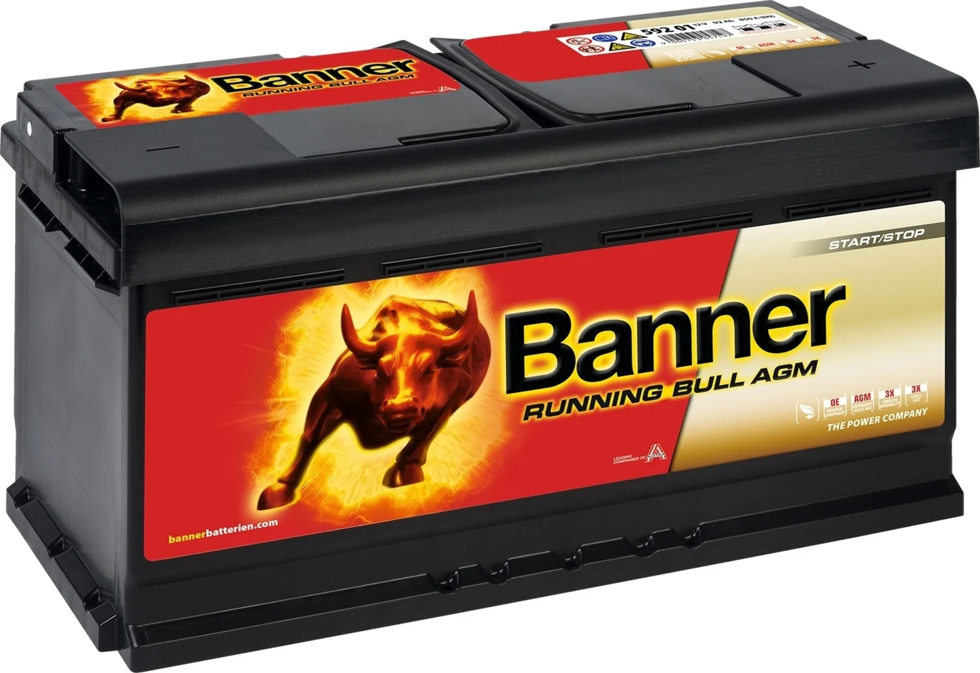 Banner Running Bull AGM 59201 Fahrzeugbatterie 12 V / 92 Ah
