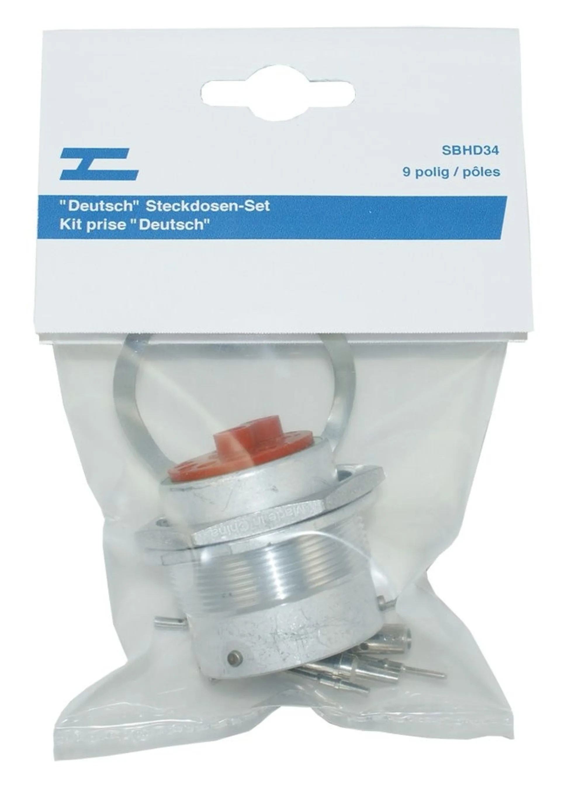 "Deutsch" - Steckdosen-Set 9-pol. inkl. Pins für ISO-Bus System bei Landw. Fzg.