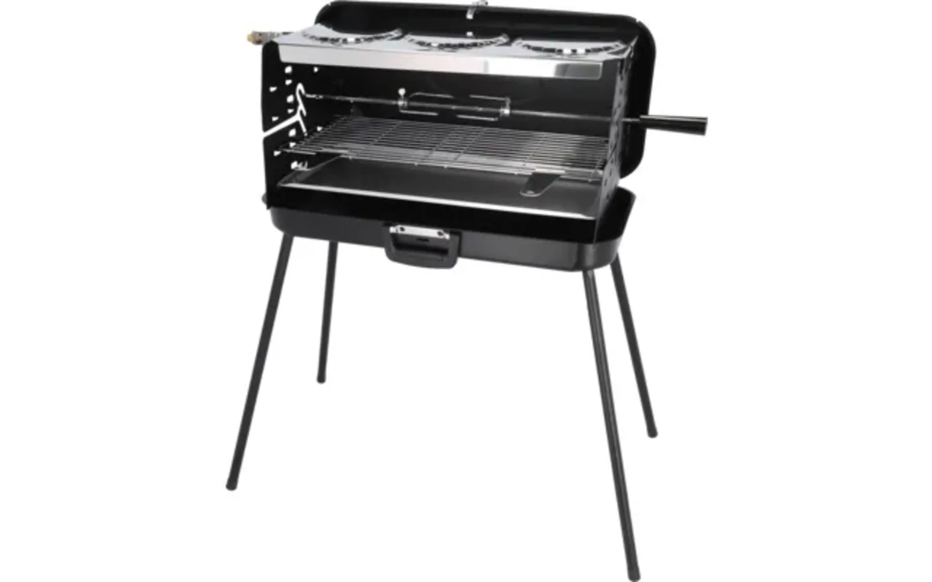 Berger 3-Flammen Koffergasgrill Schwarz 30 mbar