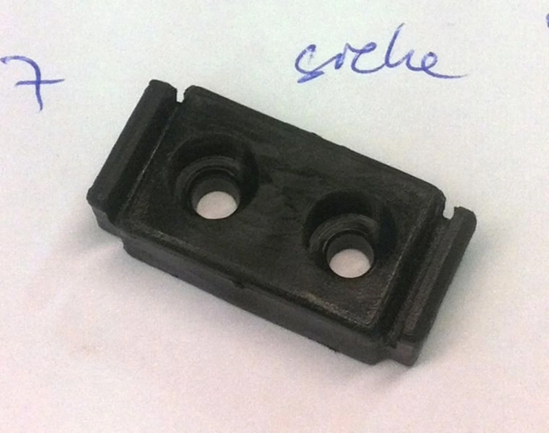 Fixation au sol noire pour pied de support articulé et pied rabattable