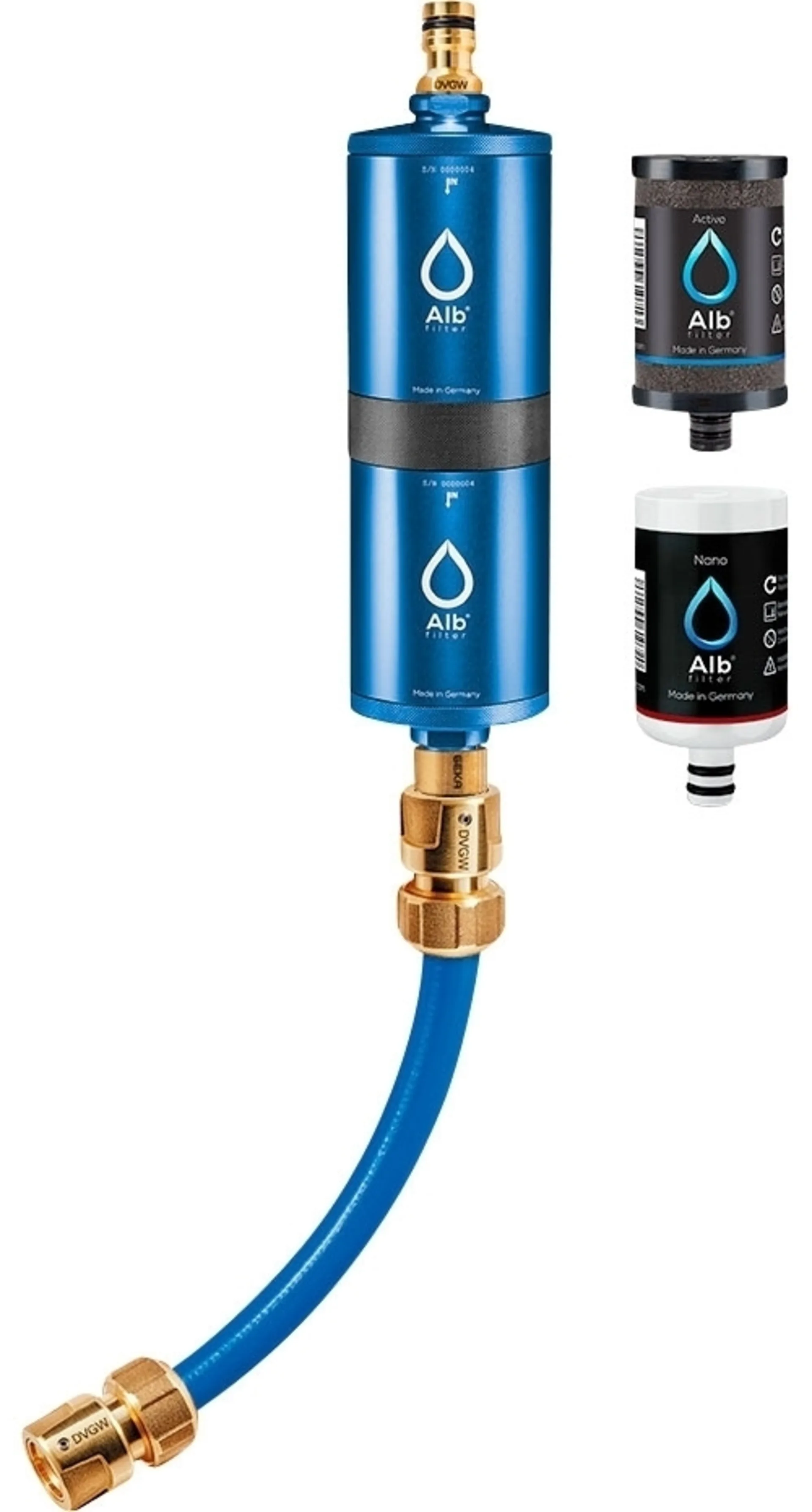 Alb Filter FUSION Active+Nano Trinkwasserfilter - Camping-Set: Mobil mit Koffer - Blau