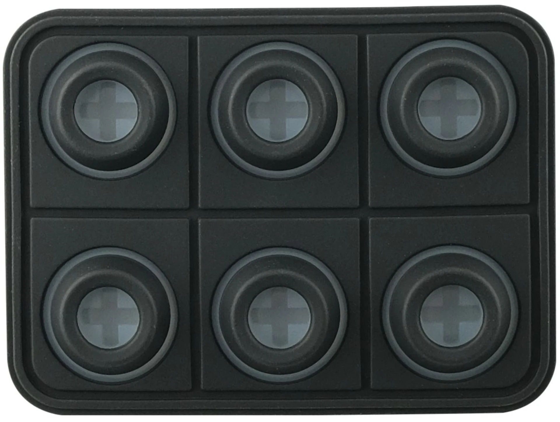 Clavier à 6 touches (2×3), CAN, connecteur allemand - 12 / 24 V IP67, inserts de symboles configurables 15 mm Clavier à 6 touches (2×3), CAN, connecteur allemand - 12 / 24 V IP67, inserts de symboles configurables 15 mm
