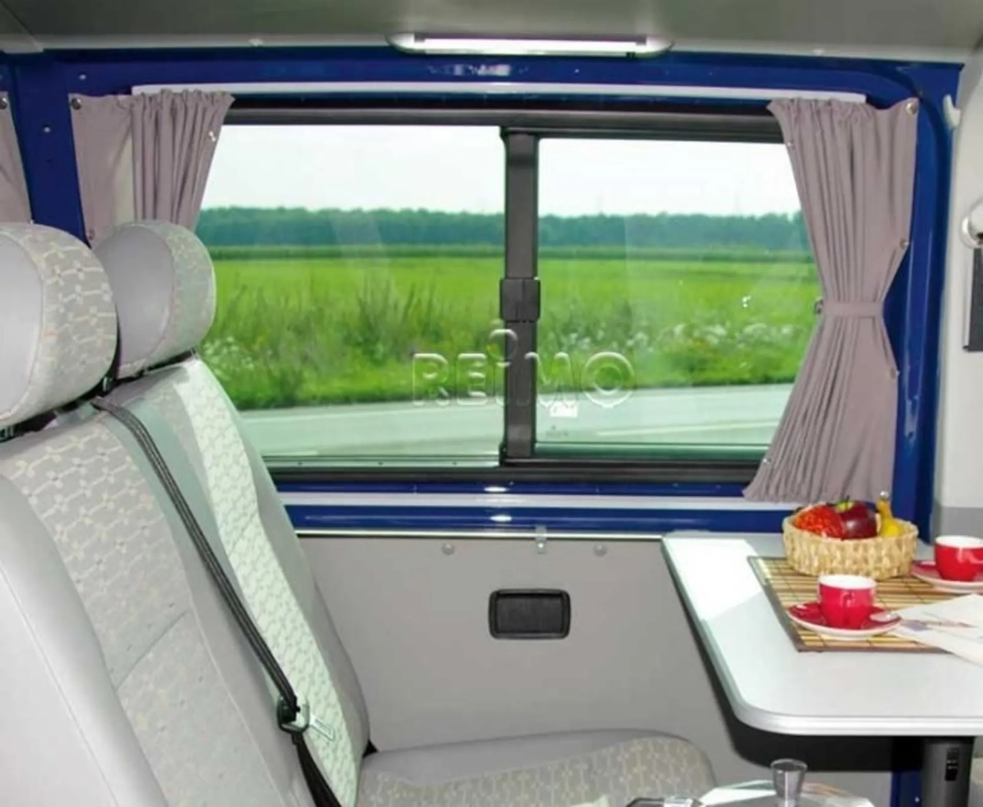 VW T6/5 Rideau set en gris, translucide