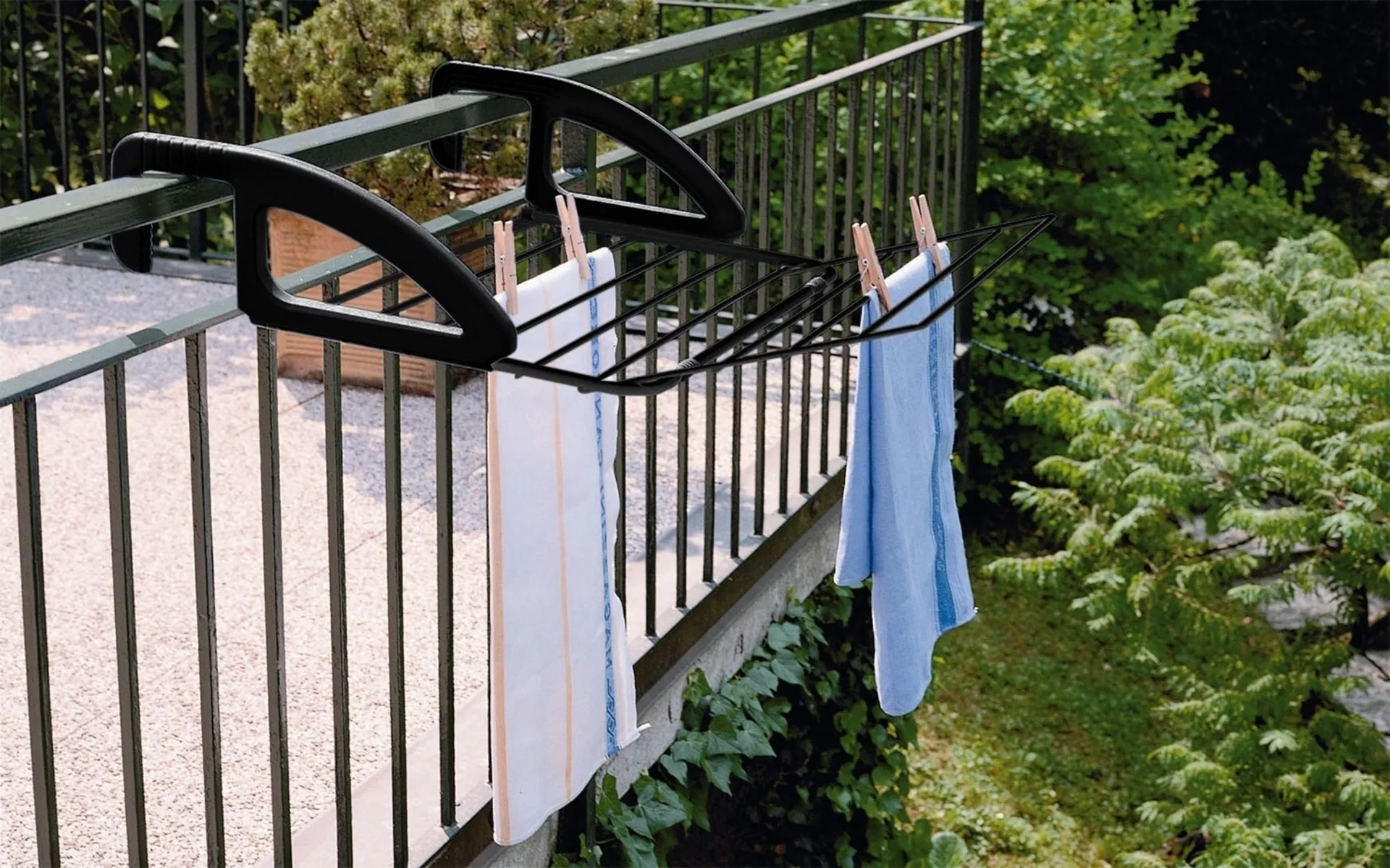 Metaltex Bries Sèche-linge pour chauffage et balcon noir Metaltex Bries Sèche-linge pour chauffage et balcon noir
