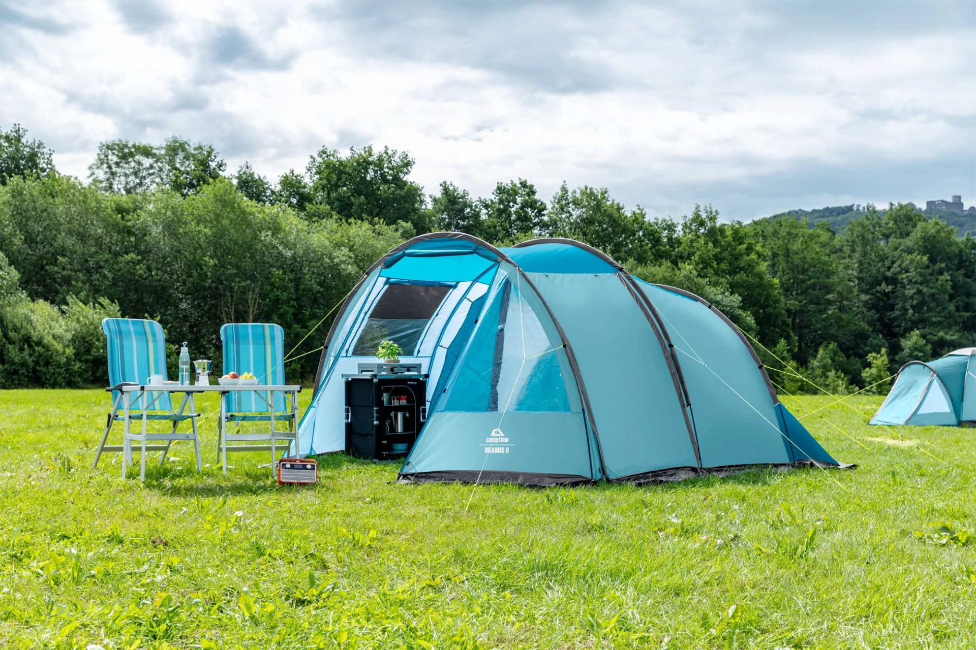 Camptime Uranus 6 Tunnelzelt hellblau für 6 Personen