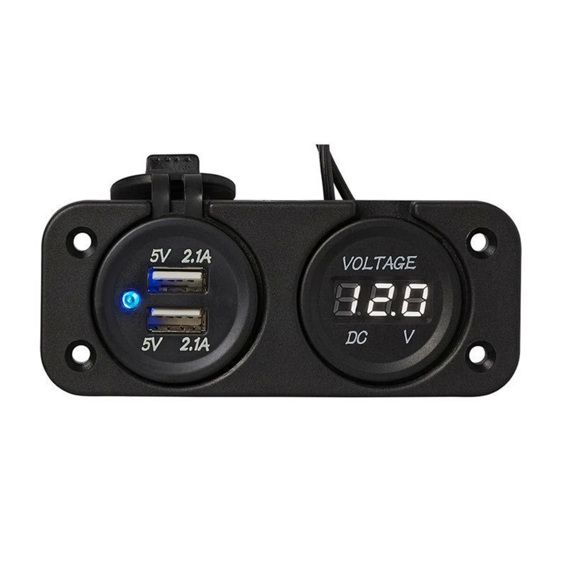 Kit d'installation ProPlus voltmètre 30 V et double prise USB 2 fois 2100 mA