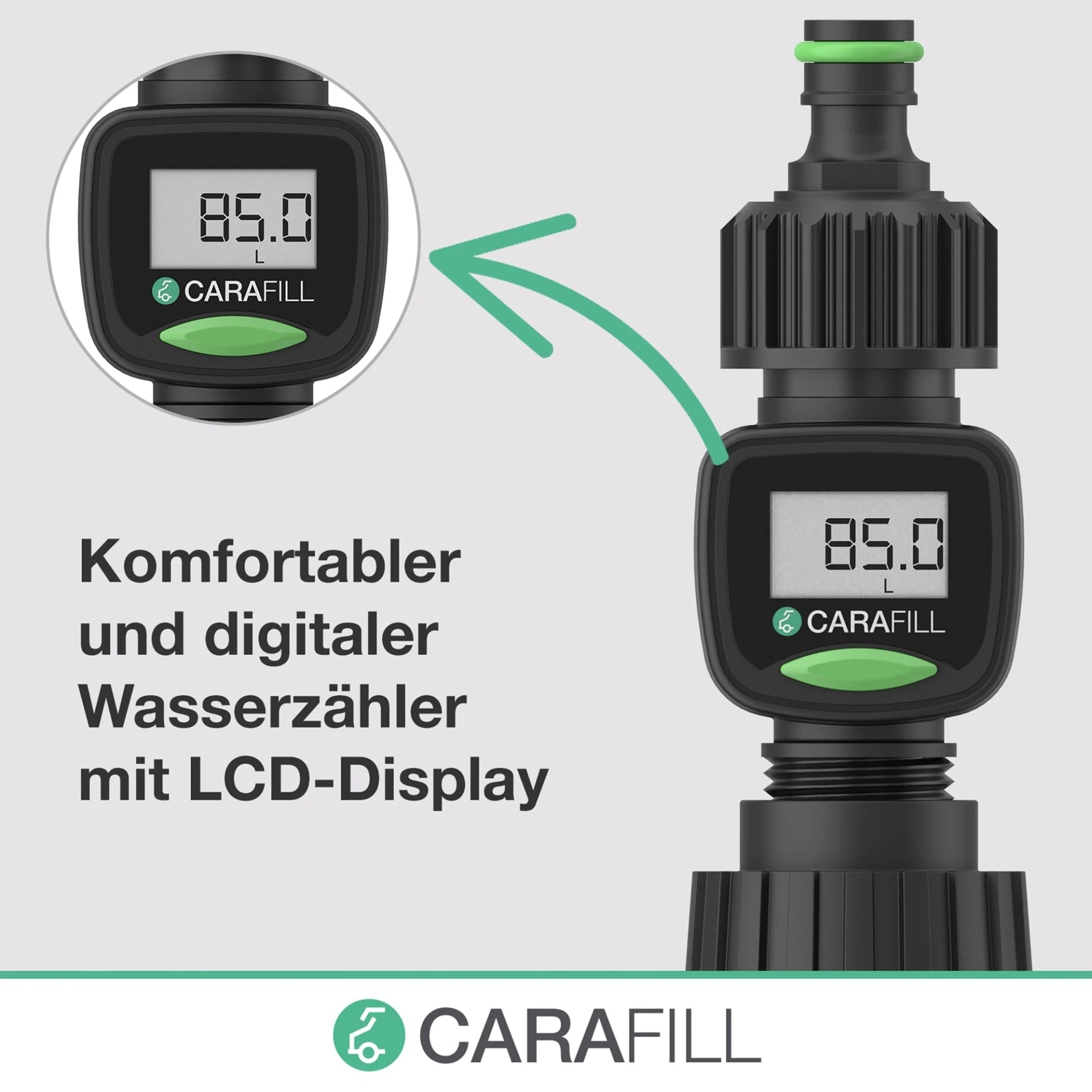 Carafill : coffret de remplissage de réservoir d'eau Compact pour camping-car, caravane / remorque / bateau, avec filtre de remplissage Count et buse de pulvérisation Carafill : coffret de remplissage de réservoir d'eau Compact pour camping-car, caravane / remorque / bateau, avec filtre de remplissage Count et buse de pulvérisation