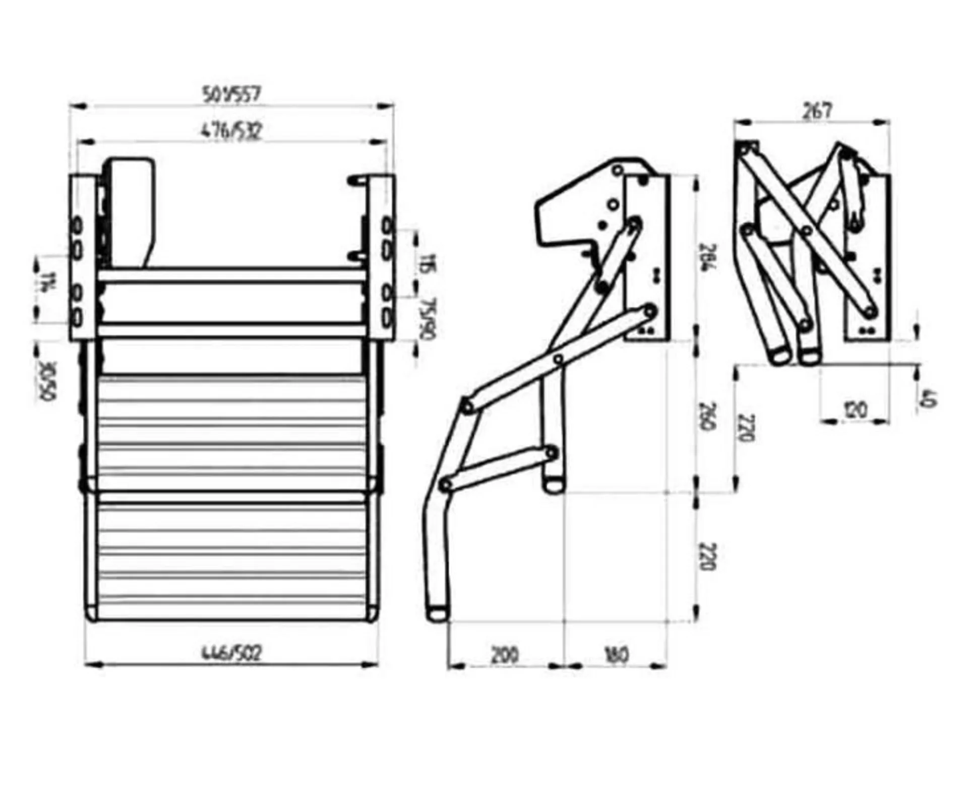 Thule Double Step 12V motorisierte Einstiegsstufe Typ 500