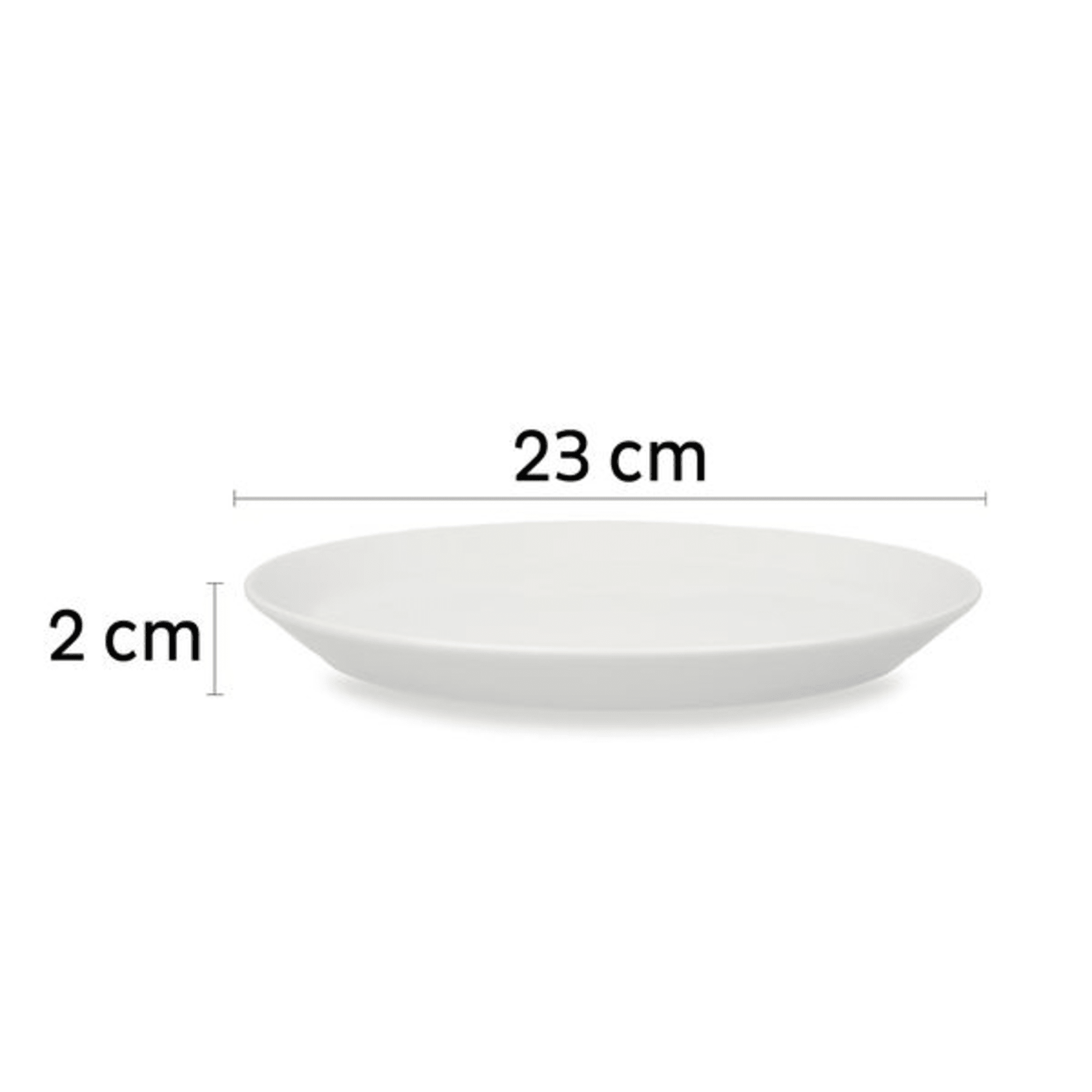 Porzellan Magnet-Teller, 2 Stück, weiss, H3.7cm, Ø23cm