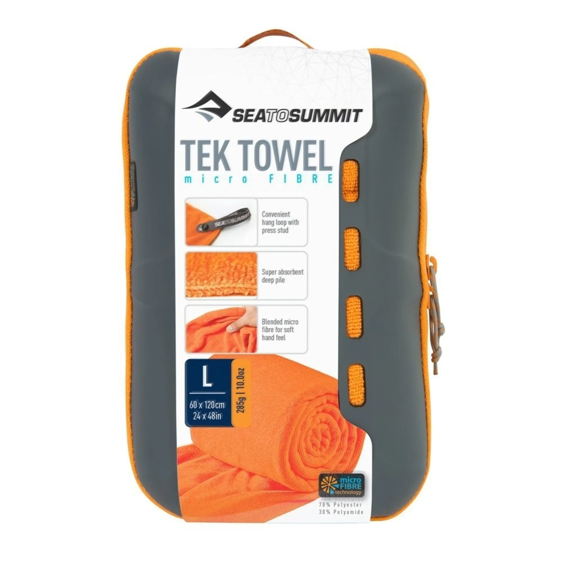 Sea to Summit TEK Frottee Mikrofaser Handtuch X-Large Orange