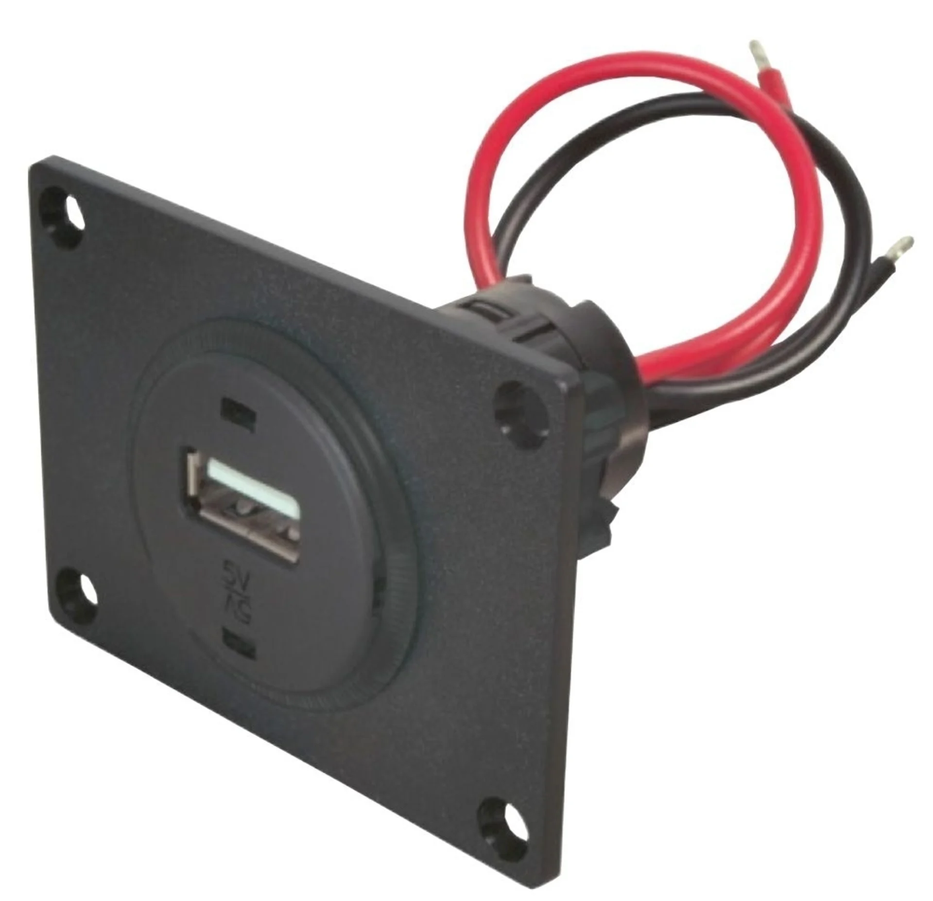 Einbausteckdose mit Montageplatte - 1x USB-A