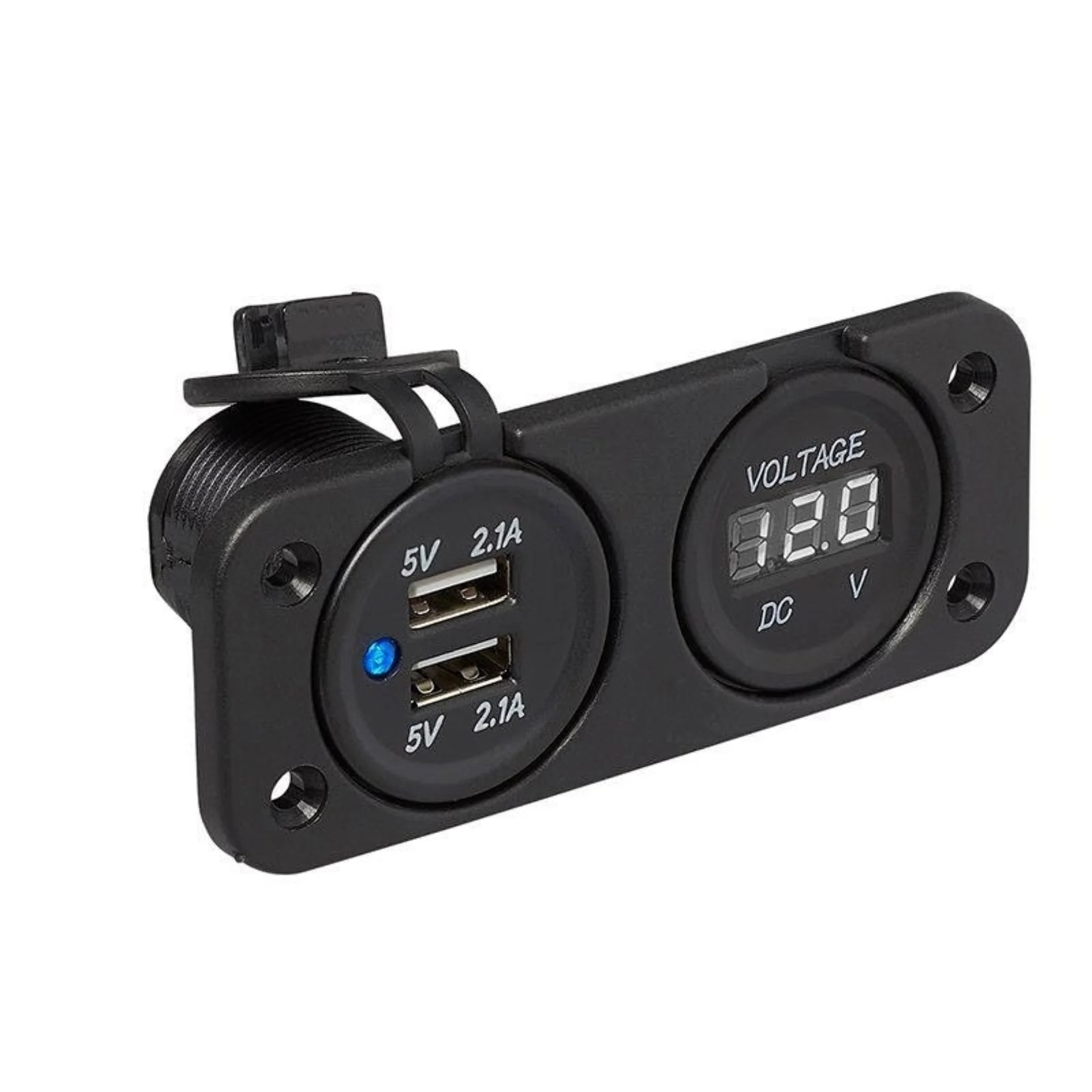 Kit d'installation ProPlus voltmètre 30 V et double prise USB 2 fois 2100 mA