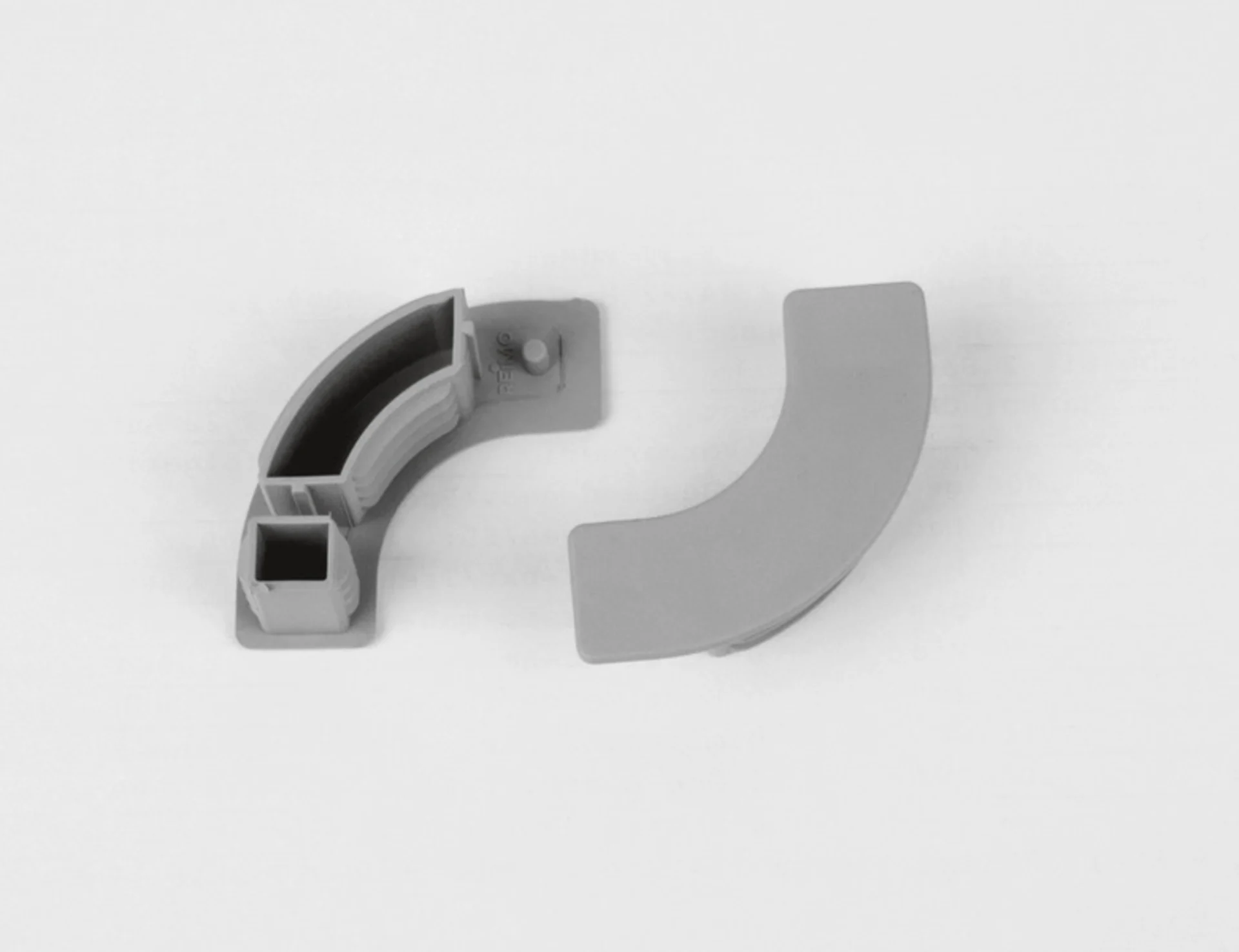Couvercles pour profil d'abattant 2000 - gauche, gris moyen Couvercles pour profil d'abattant 2000 - gauche, gris moyen