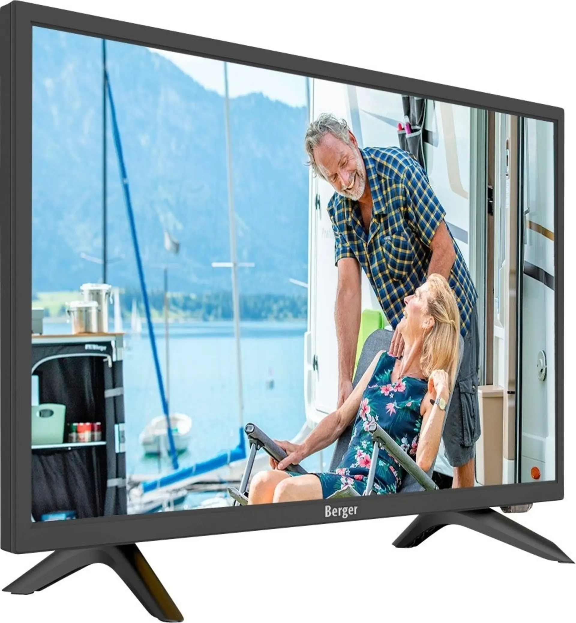 Berger Camping LED TV Fernseher mit Bluetooth 22 Zoll