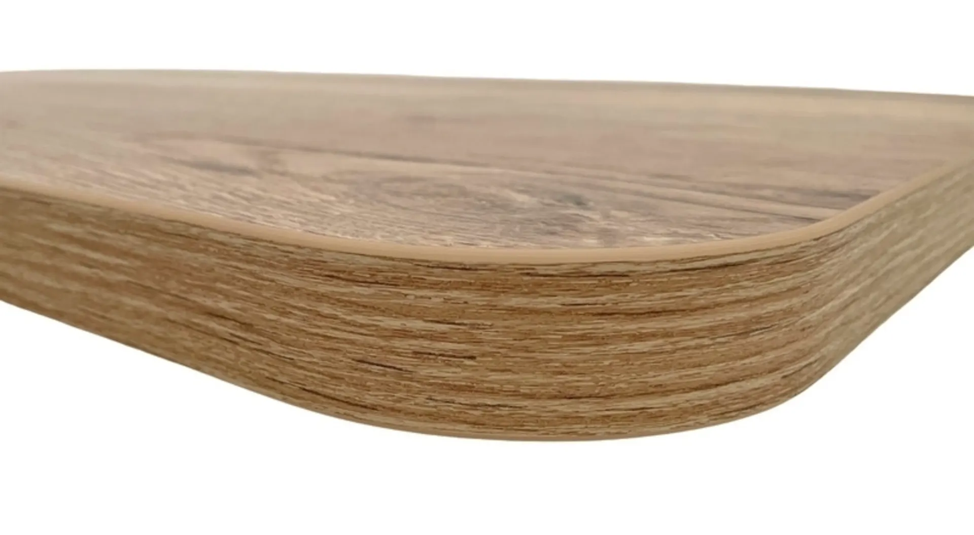 Plateau de table ultra-fin - Face supérieure aspect chêne - Face inférieure blanc mat - Bords aspect chêne - Petit Plateau de table ultra-fin - Face supérieure aspect chêne - Face inférieure blanc mat - Bords aspect chêne - Petit