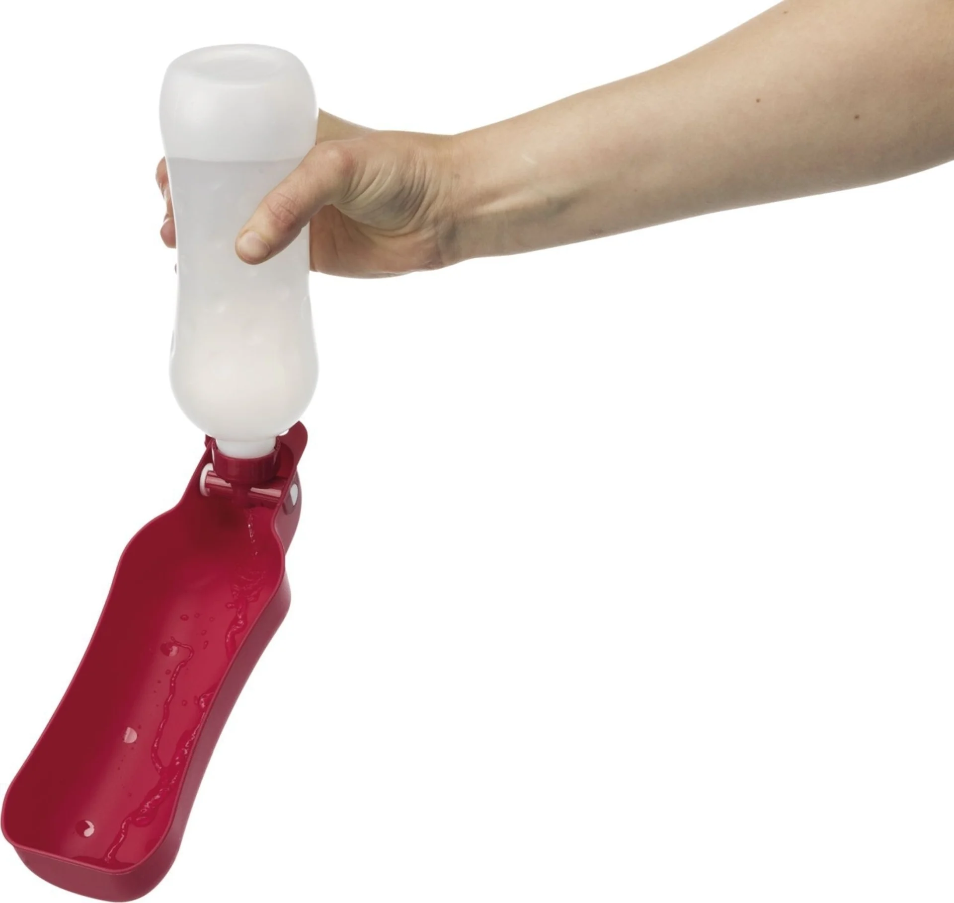 Jollypaw Bouteille avec écuelle en acier inoxydable/plastique 500 ml