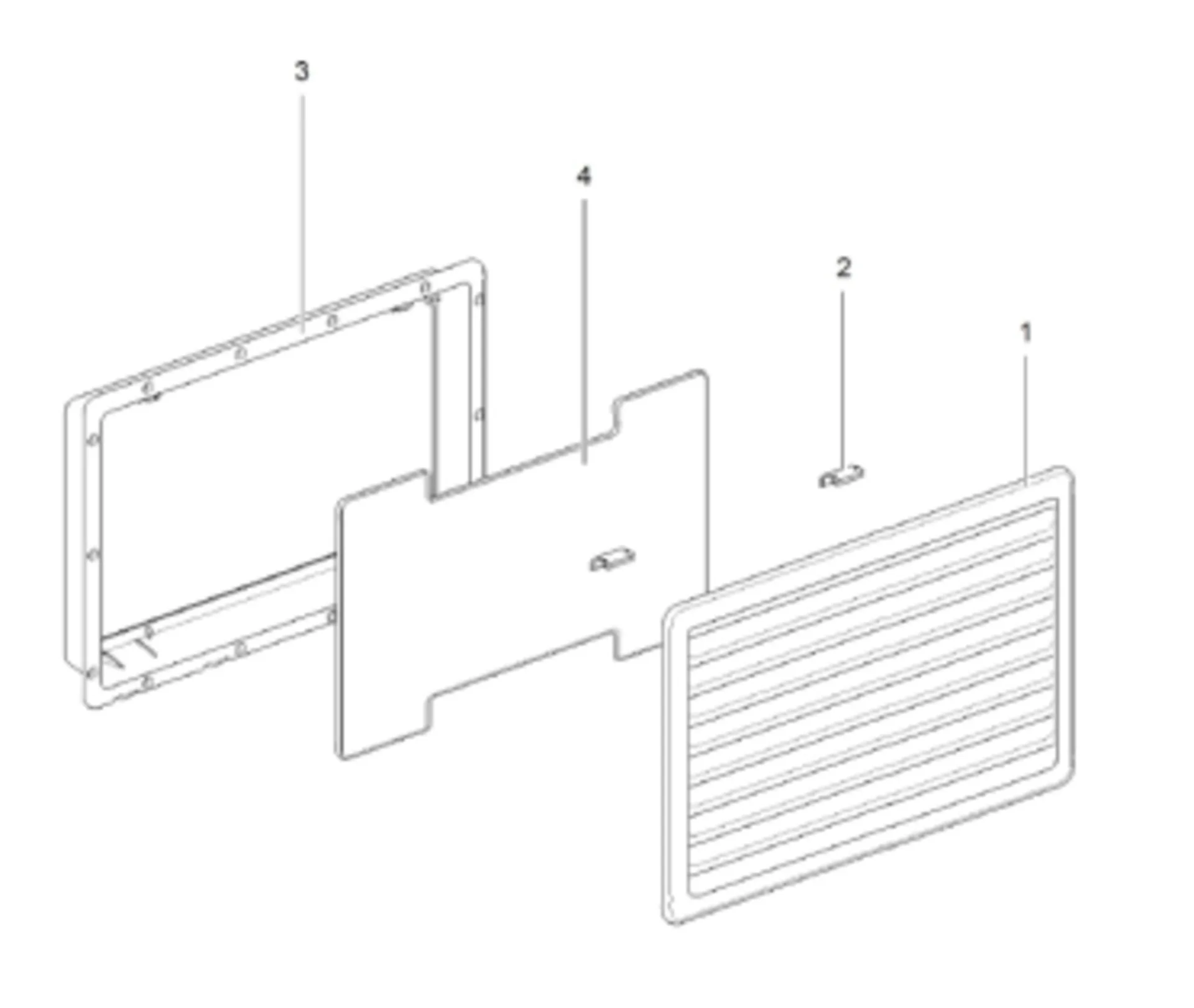 Vent 257x432mm blanc
