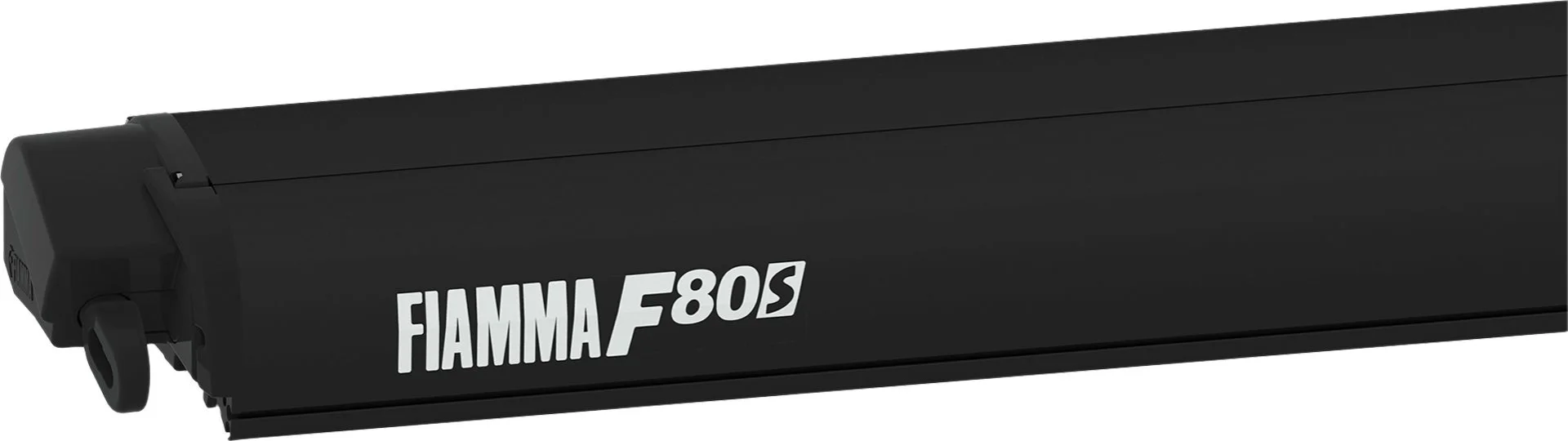 Fiamma F80s 370 Ducato Paket Markise inkl. Adapter Gehäusefarbe Deep Black Tuchfarbe Royal Grey 370 cm
