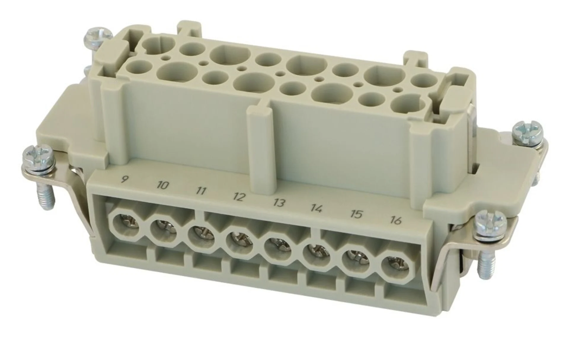 Harting - Han E Buchseneinsatz 16-pol. zu Dose Schraubanschlüsse, 16A, 500V, Han 16B