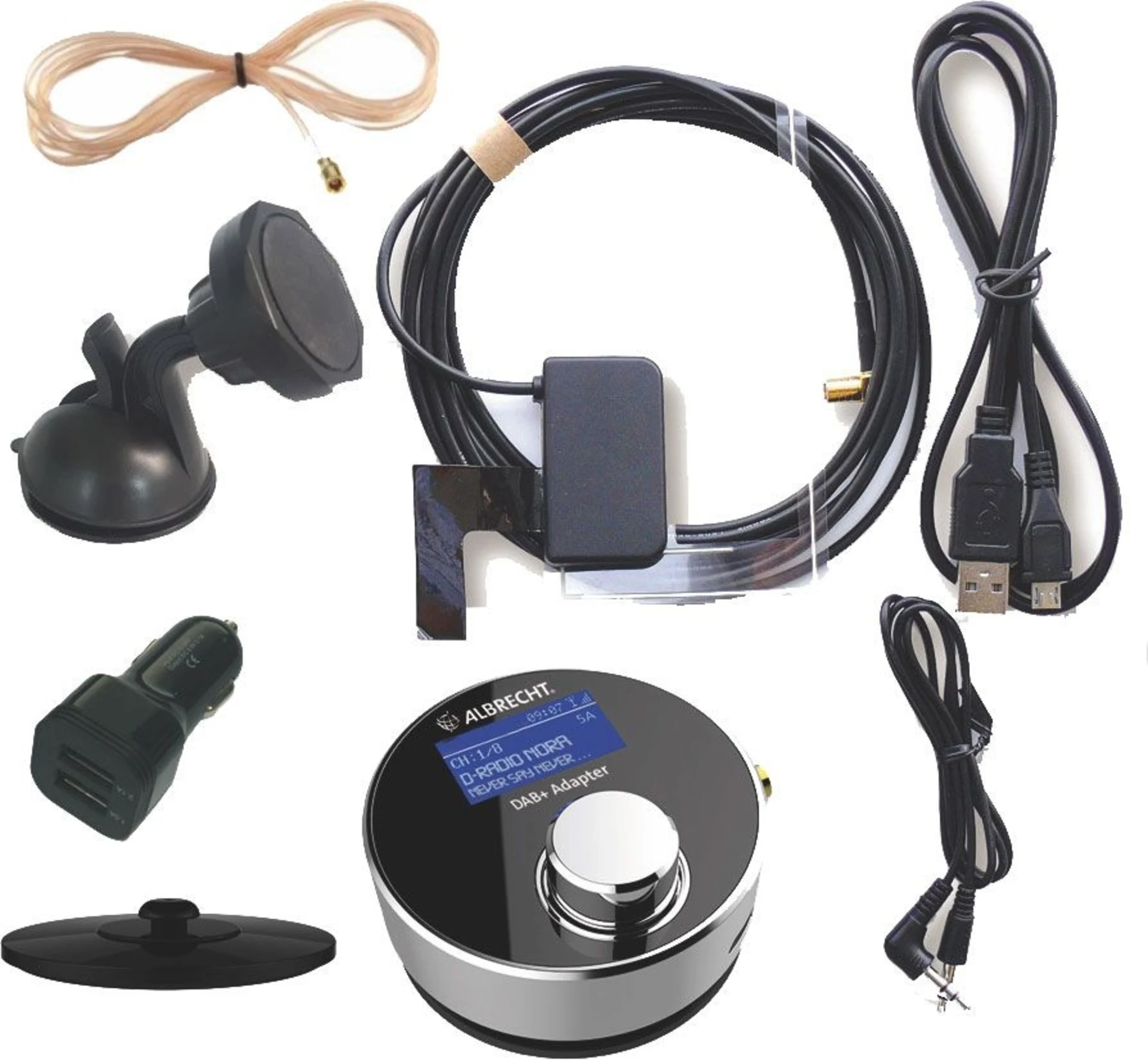 Albrecht DR54 Tuner radio numérique DAB+ / Transmetteur FM