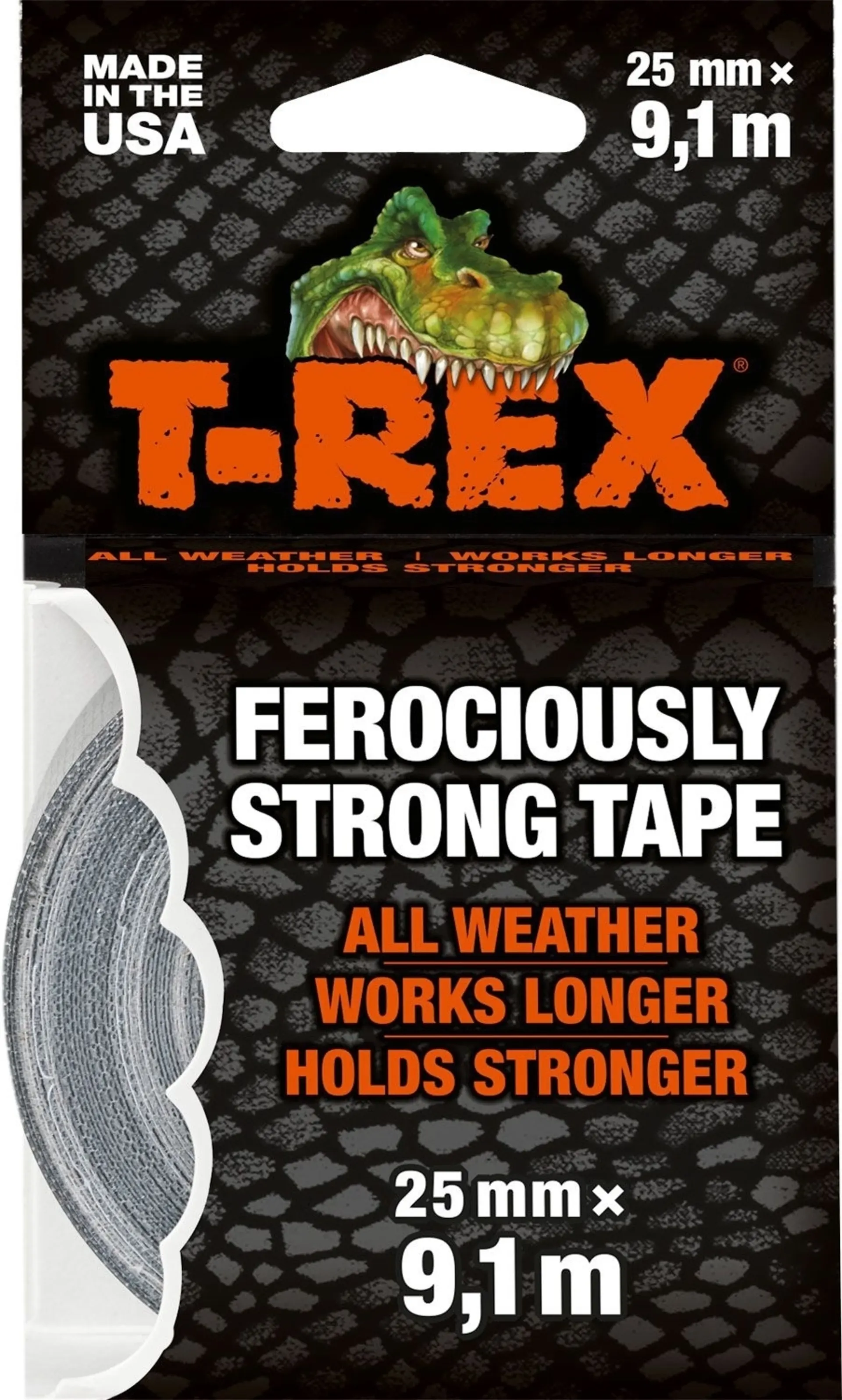 T-Rex Mini ruban adhésif tissé extra fort 9,1 m x 25 mm