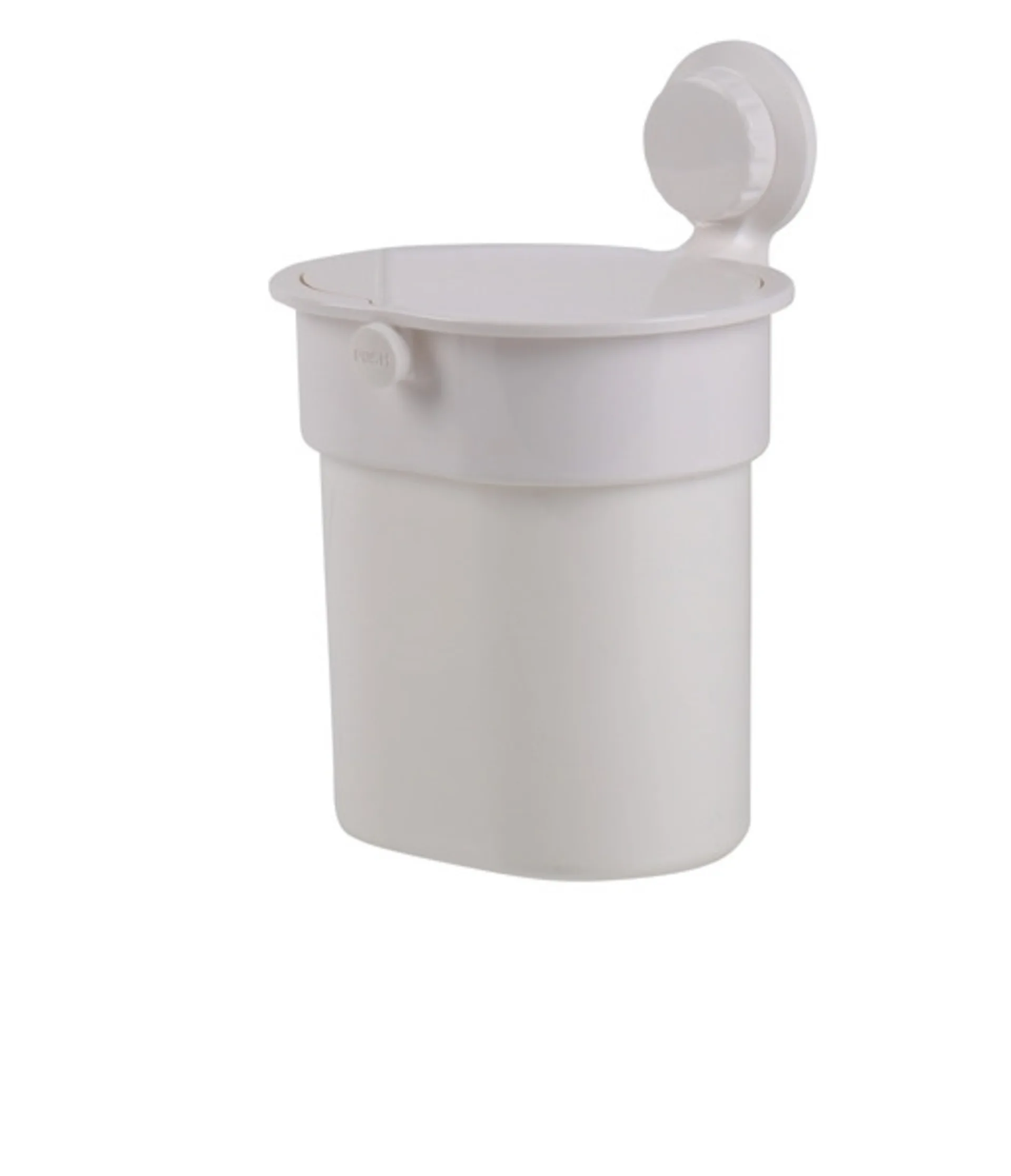 Mülleimer mit Saugnapf, weiß, bis 3kg, Push-Button