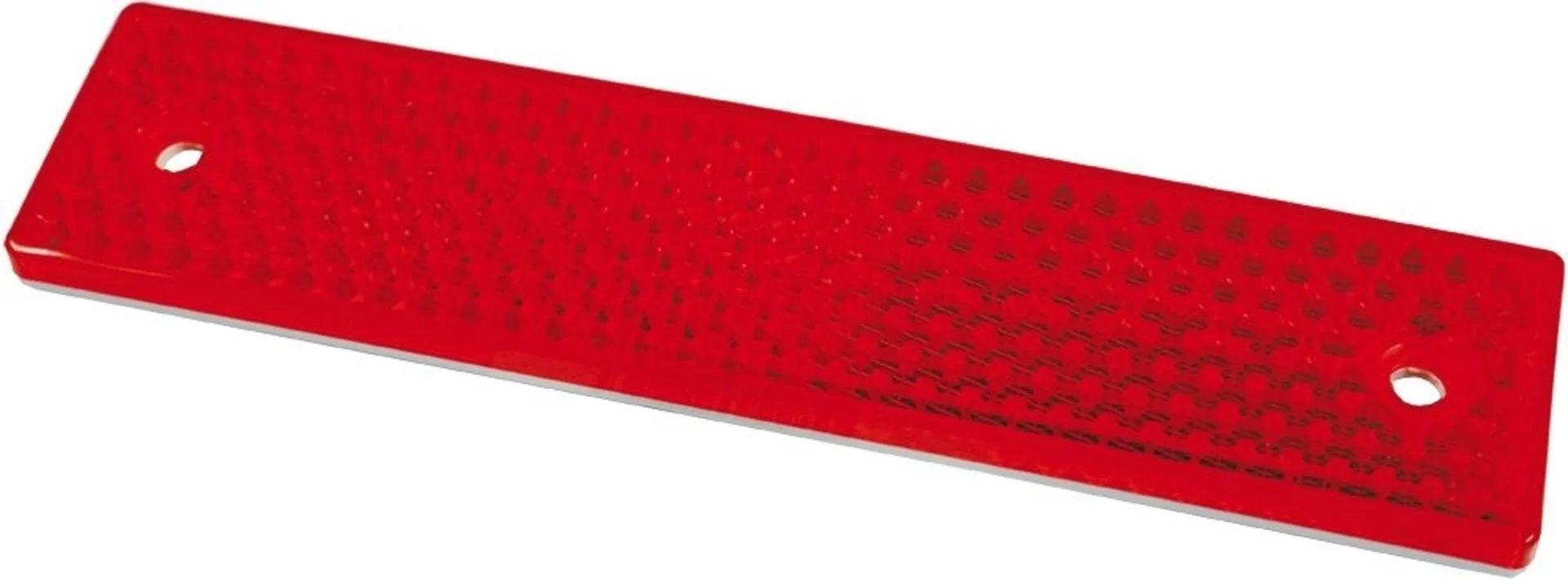 Rückstrahler rot 181 x 43 mm, selbstklebend, 2 Löcher Rückstrahler rot 181 x 43 mm, selbstklebend, 2 Löcher