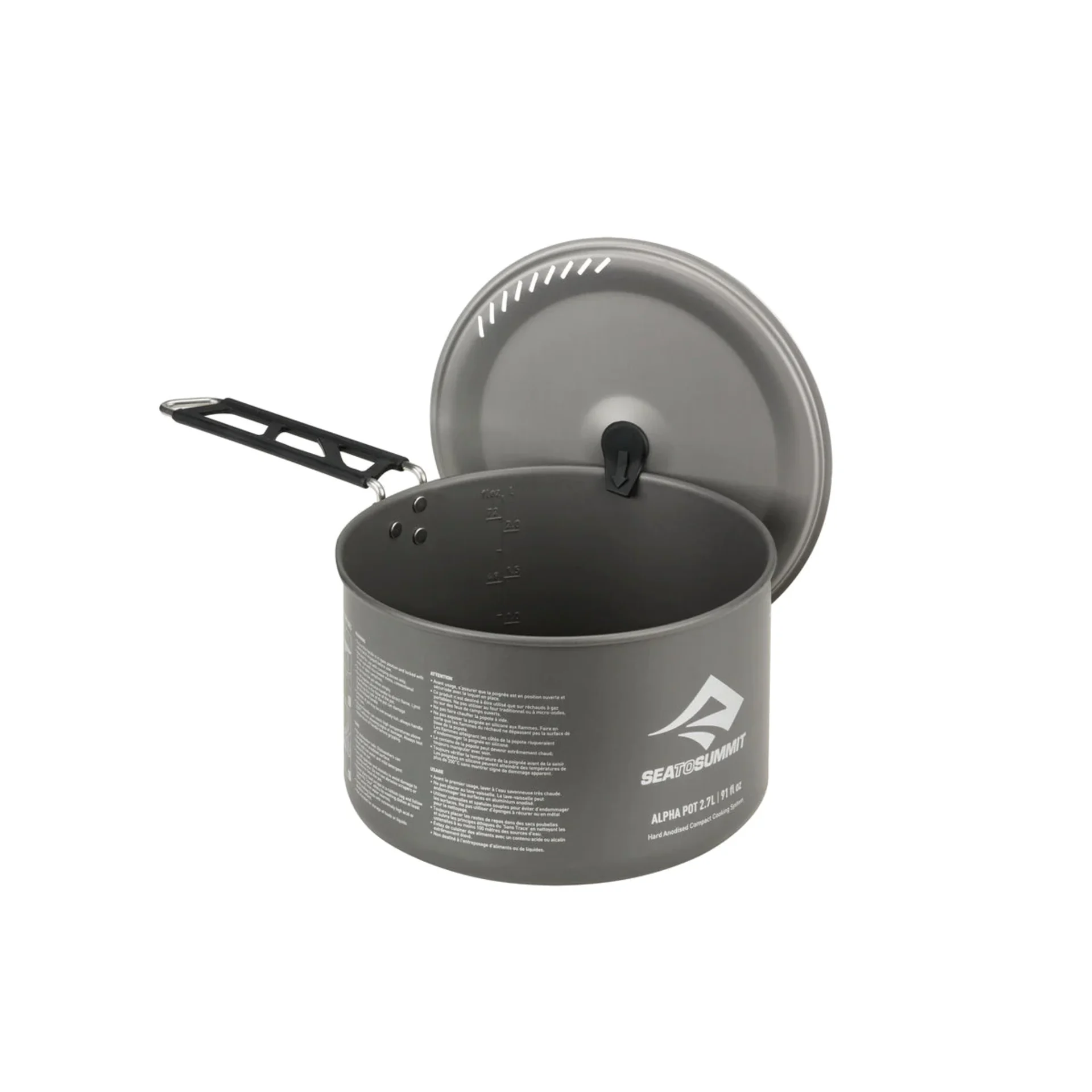 Alpha Casserole de camping en aluminium 1.9L - Gris