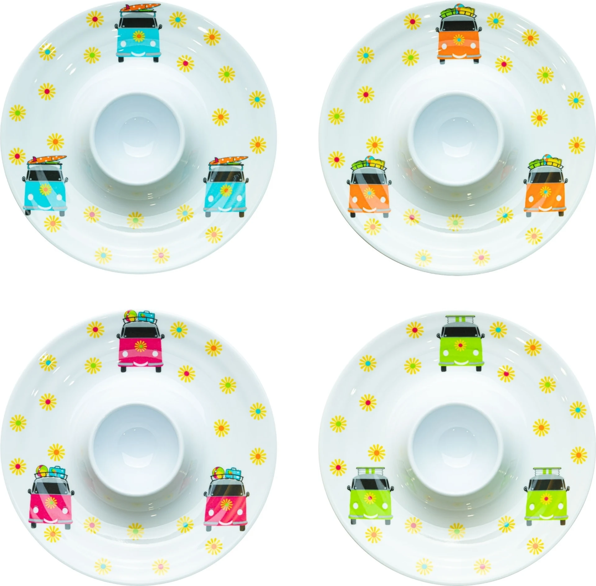Flamefiled Camper Smiles Eierbecher-Set 4-tlg.