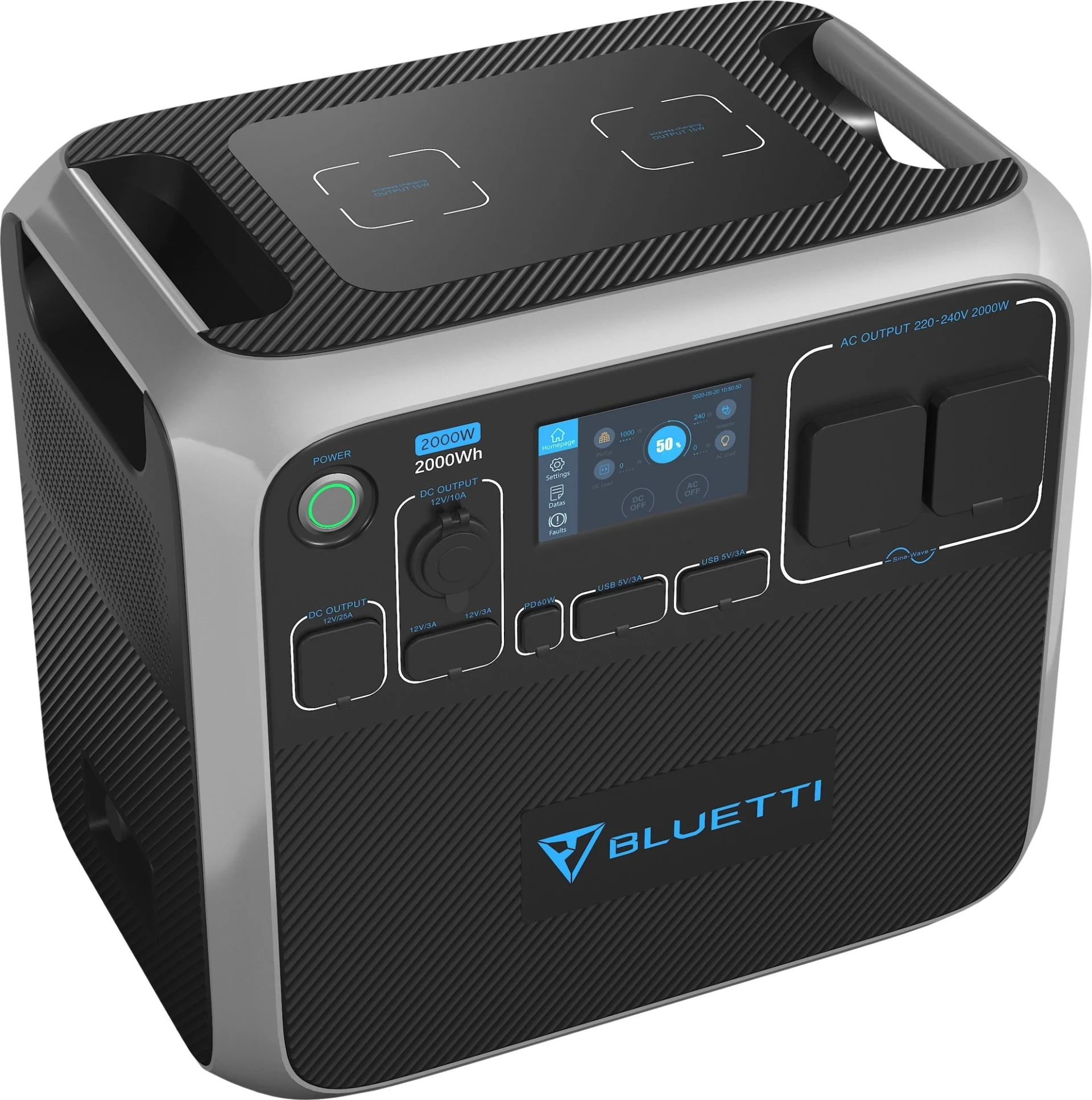 Station d'alimentation portable BLUETTI AC200P - Gris - UE