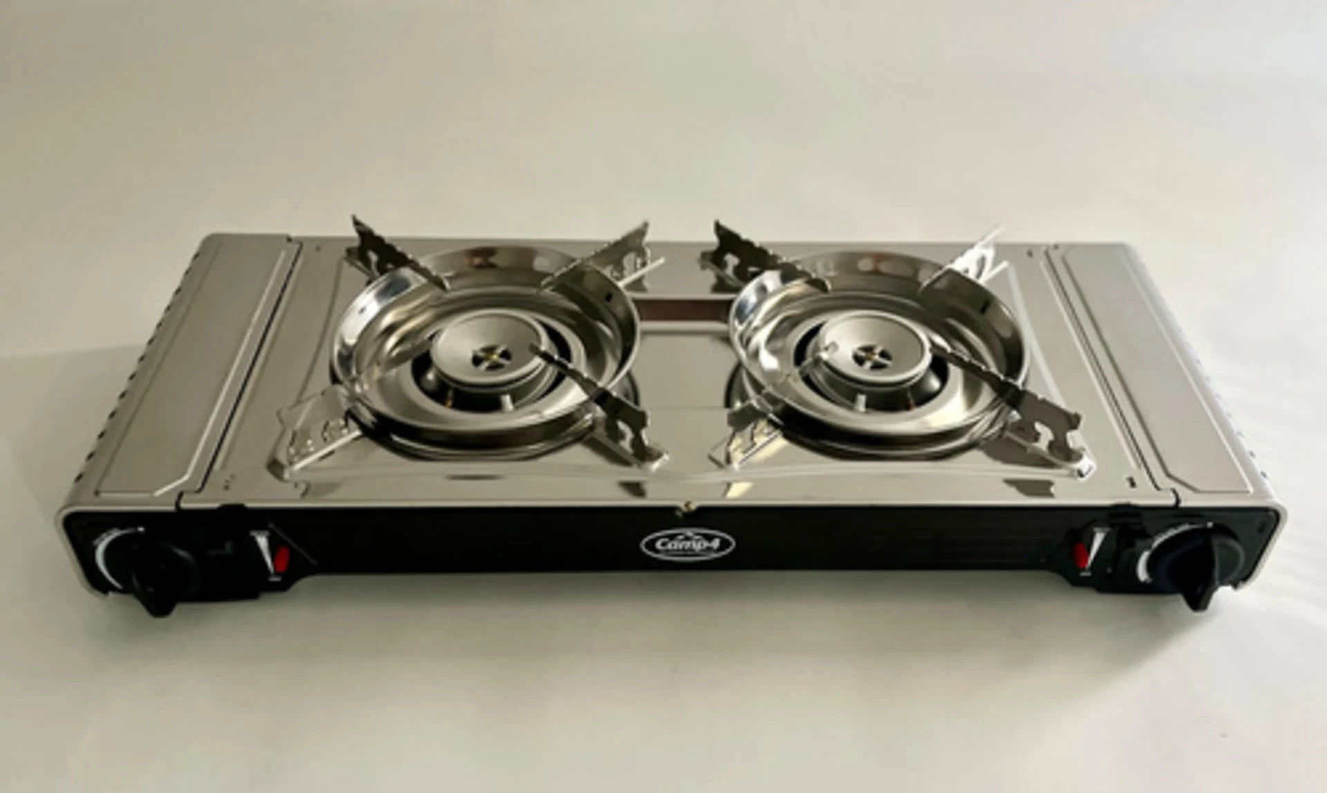 Réchaud à cartouche de gaz GOURMET 2 feux avec sécurité d'allumage