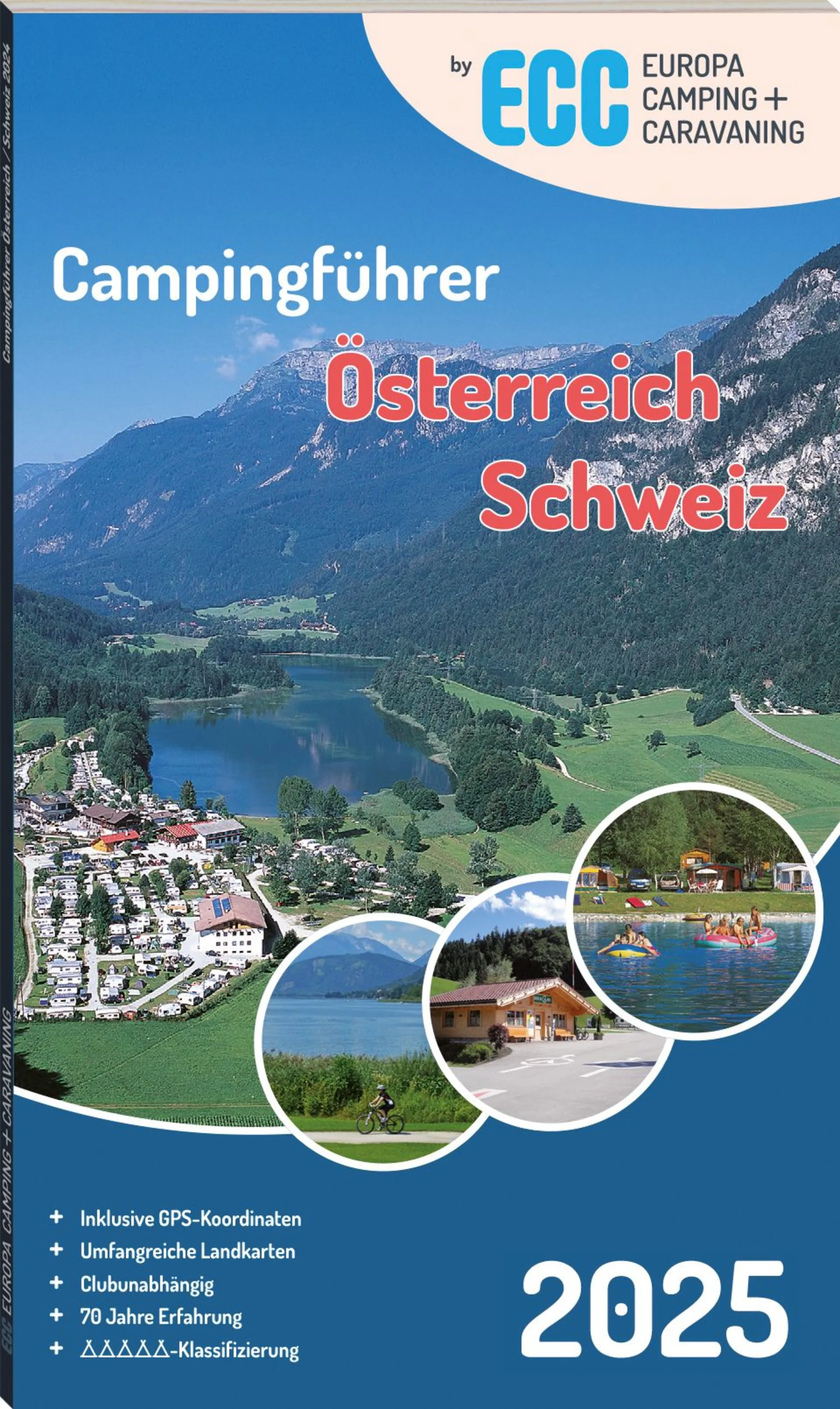 ECC Europa Camping Caravaning Campingführer Österreich / Schweiz 2025 Sprache Deutsch