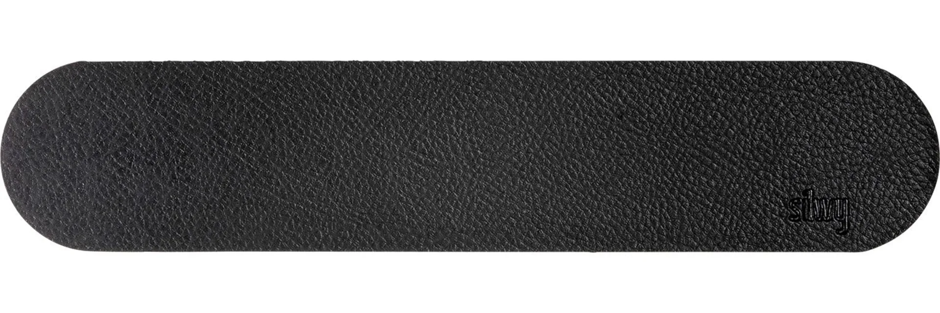 silwy® Metall-Leiste 25 cm mit Ledercoating black
