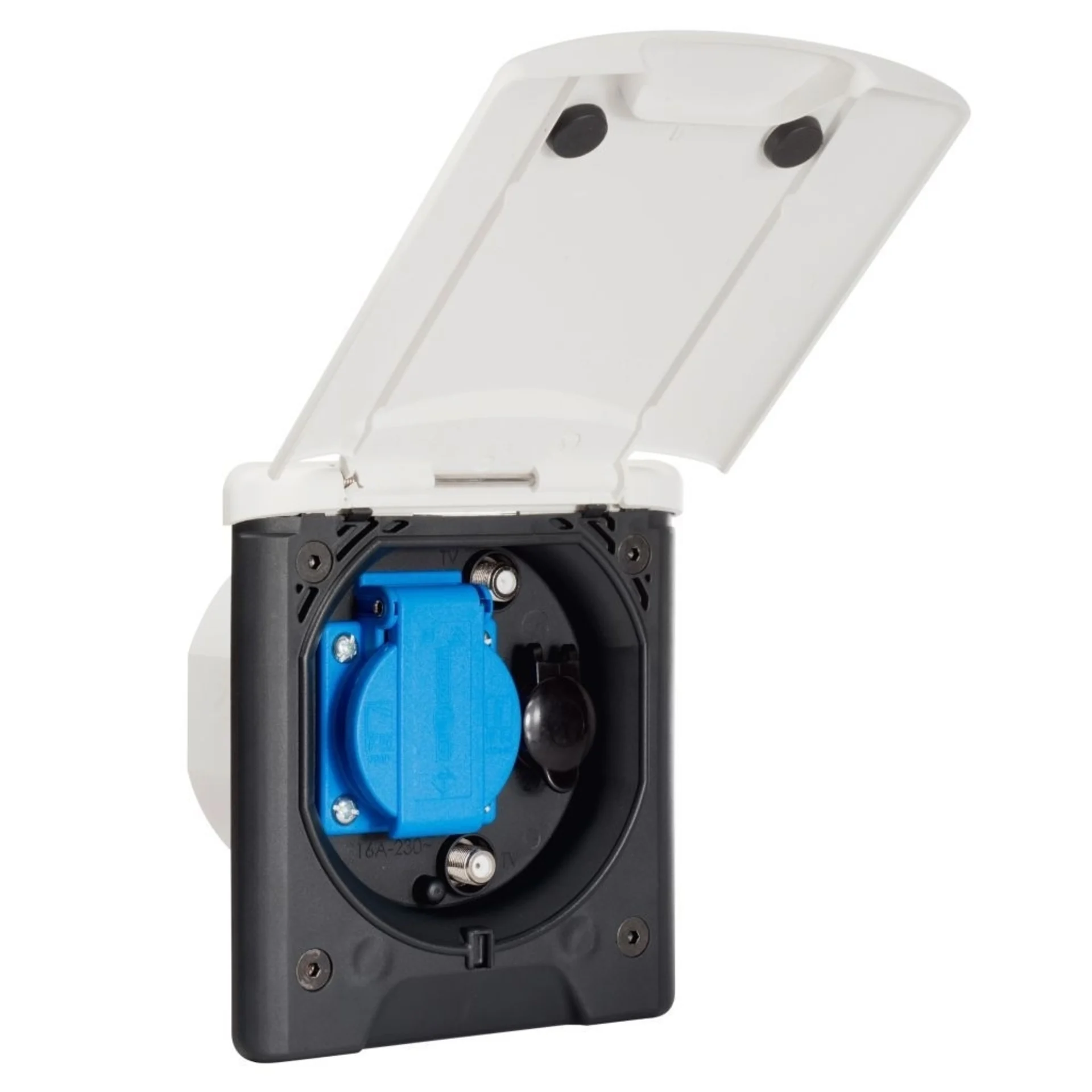 FaWo System ABL 13 Universal-Vorzeltsteckdose, Außensteckdose schwarz