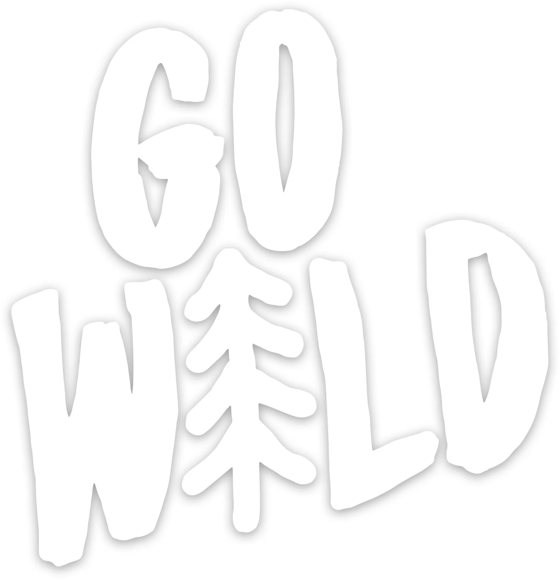 Advanture Shop Autoaufkleber Go Wild 15 x 15 cm weiß